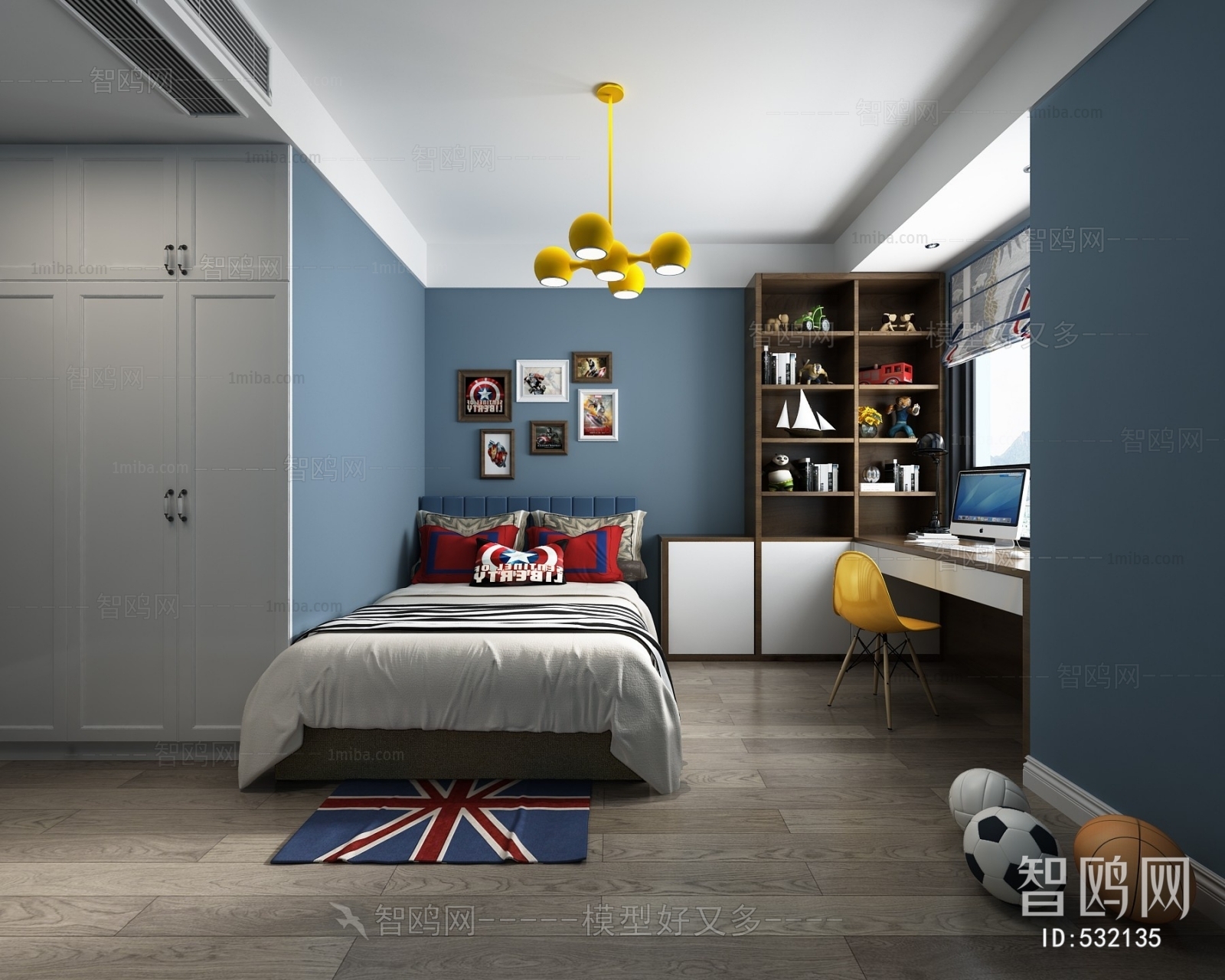 Modern Boy's Room And Son's Room