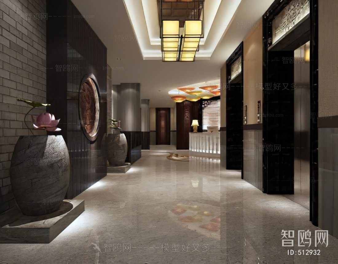 New Chinese Style Elevator Hall