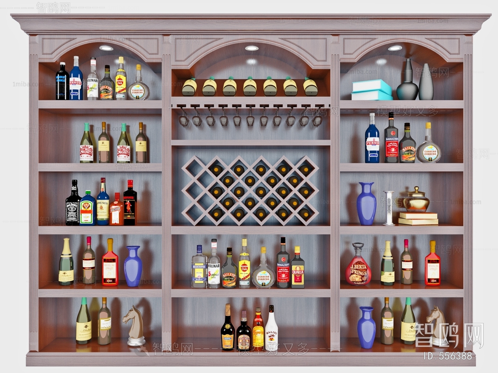 New Chinese Style Wine Cabinet