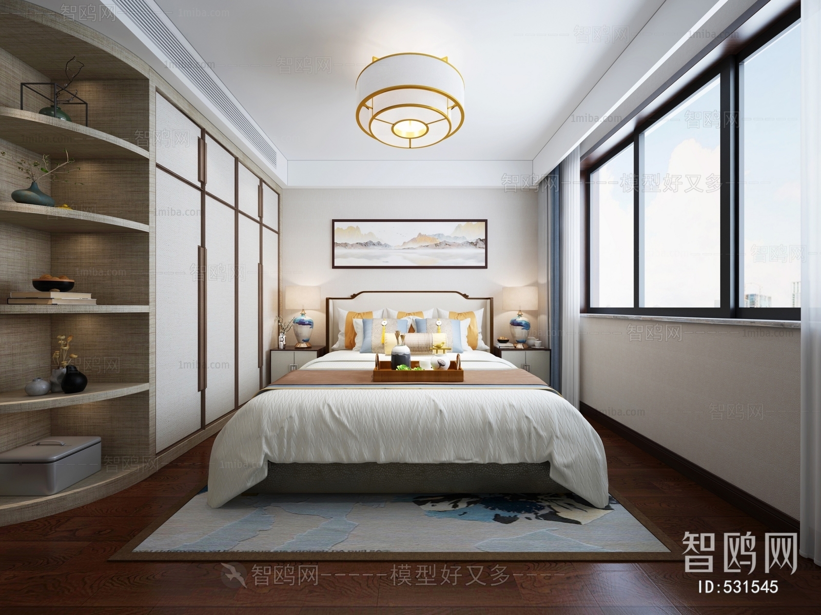 New Chinese Style Bedroom