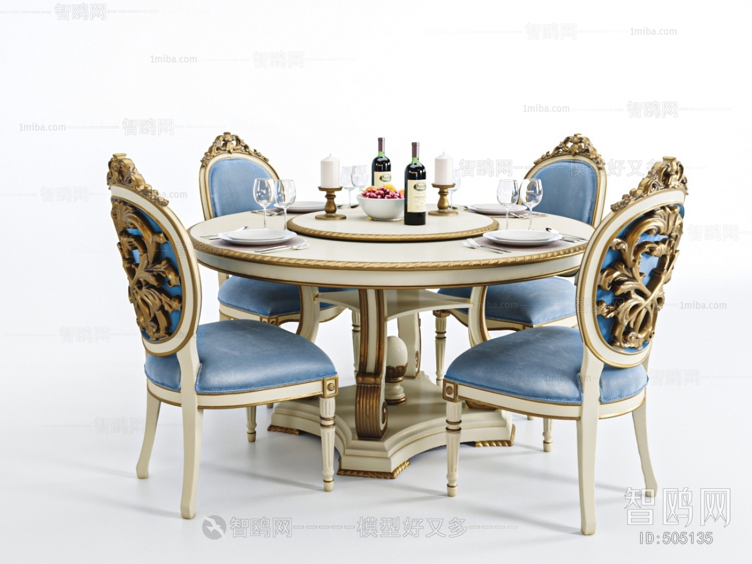 European Style Dining Table And Chairs