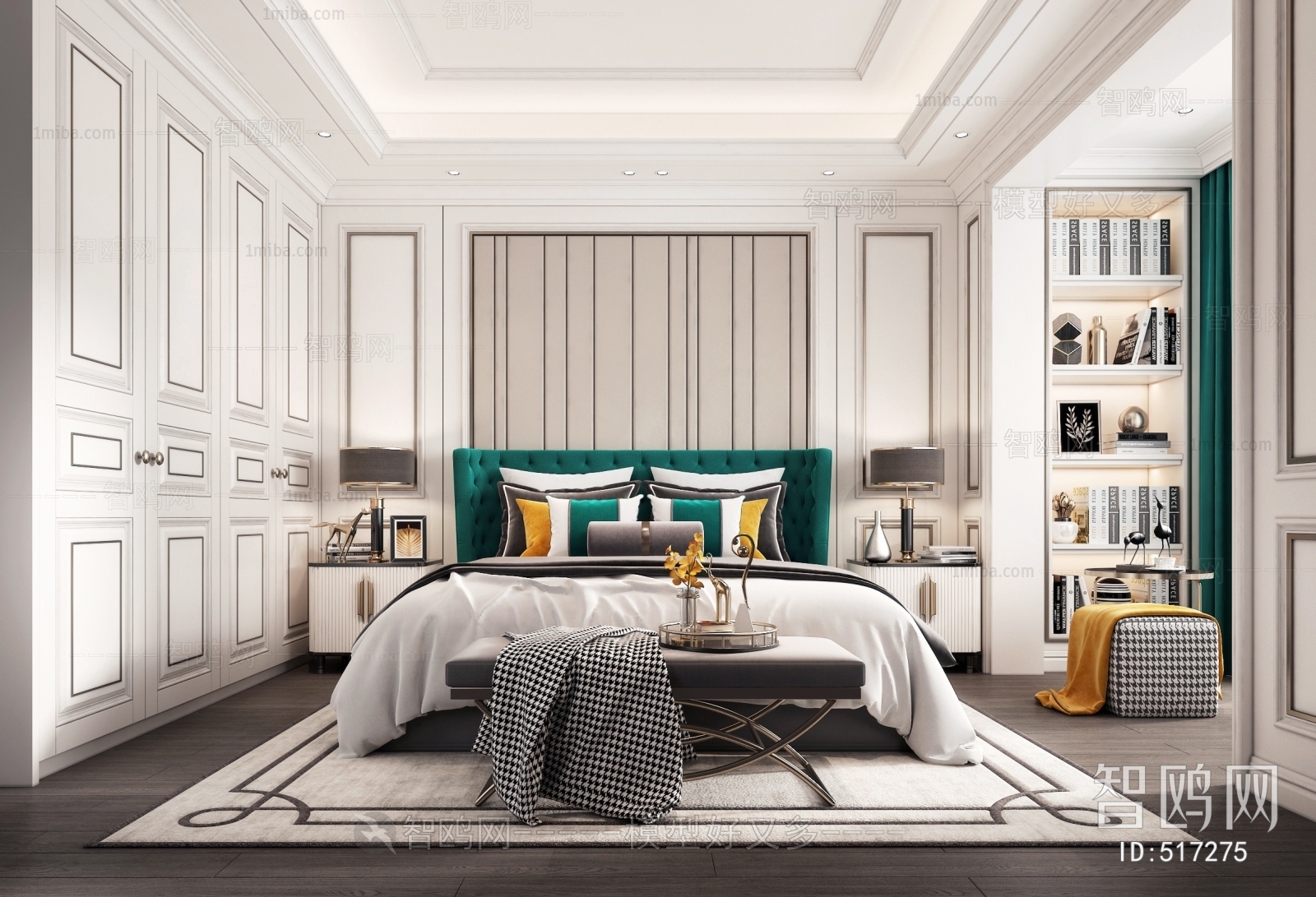 Simple European Style Bedroom