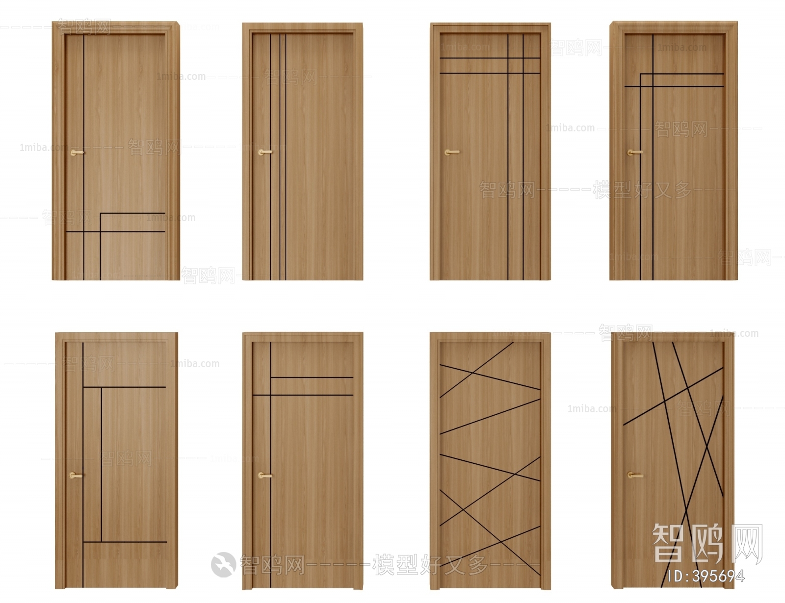 Modern Solid Wood Door