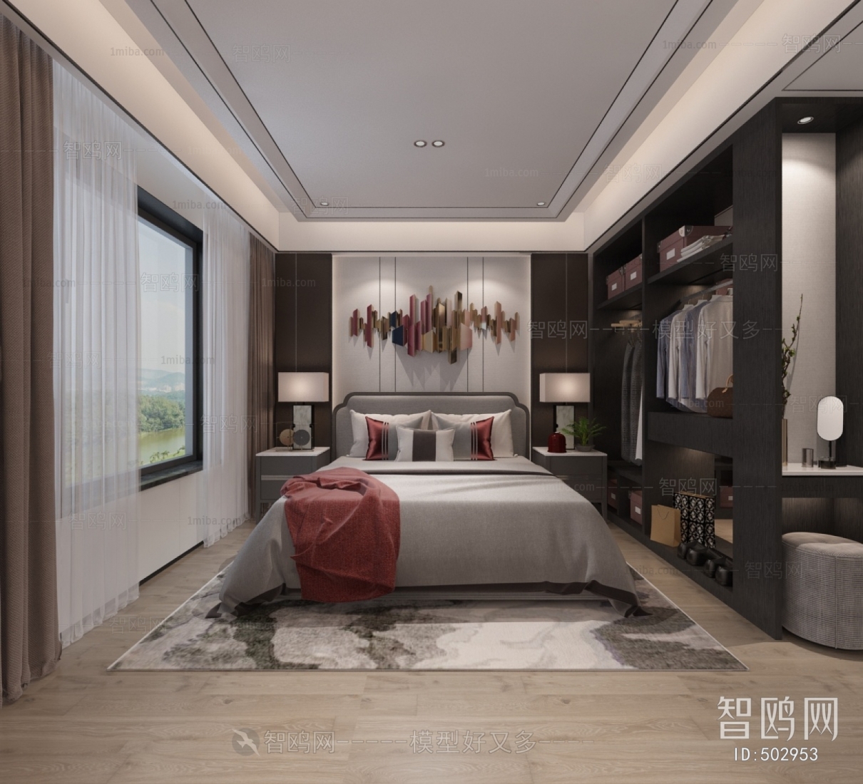 New Chinese Style Bedroom