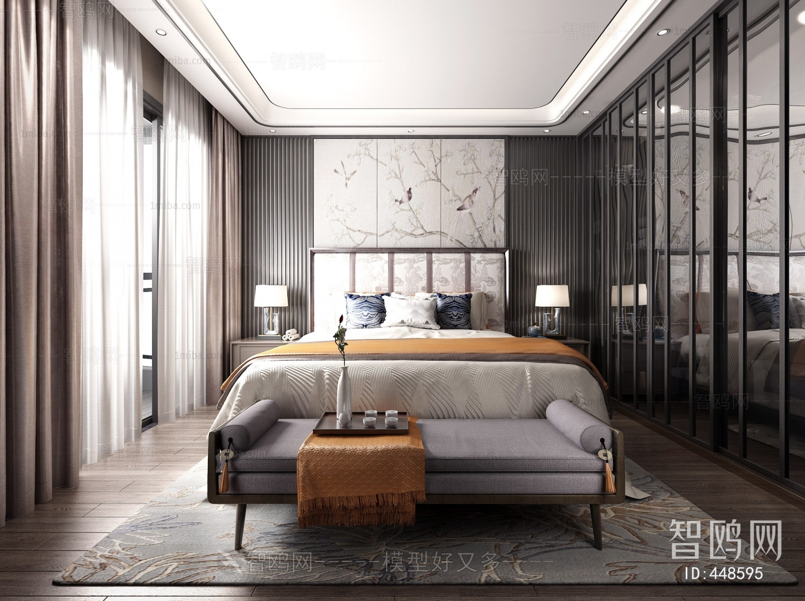 New Chinese Style Bedroom