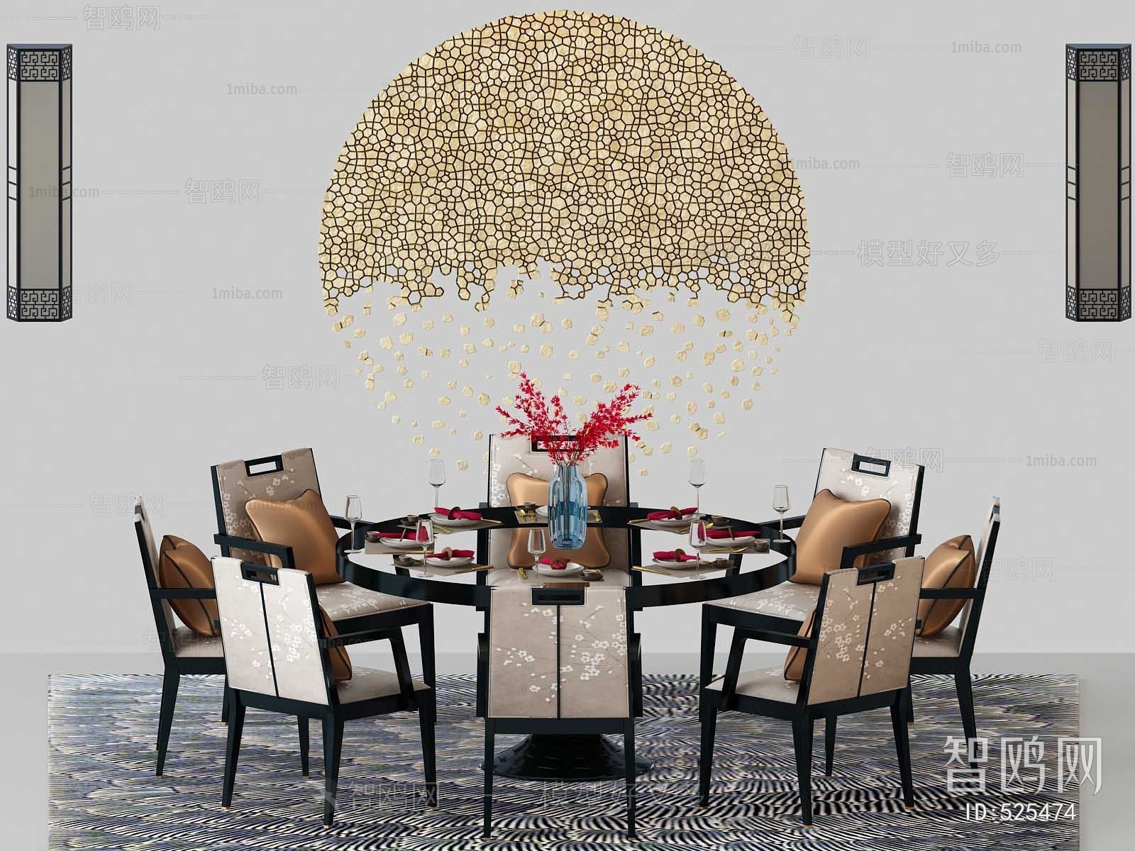 New Chinese Style Dining Table And Chairs