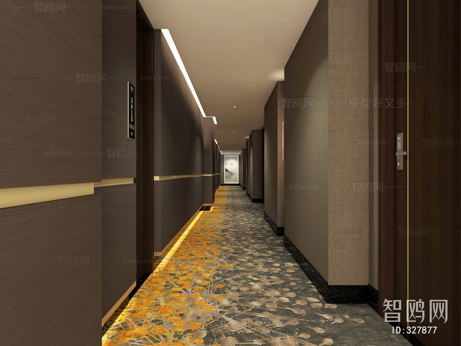 New Chinese Style Corridor Elevator Hall