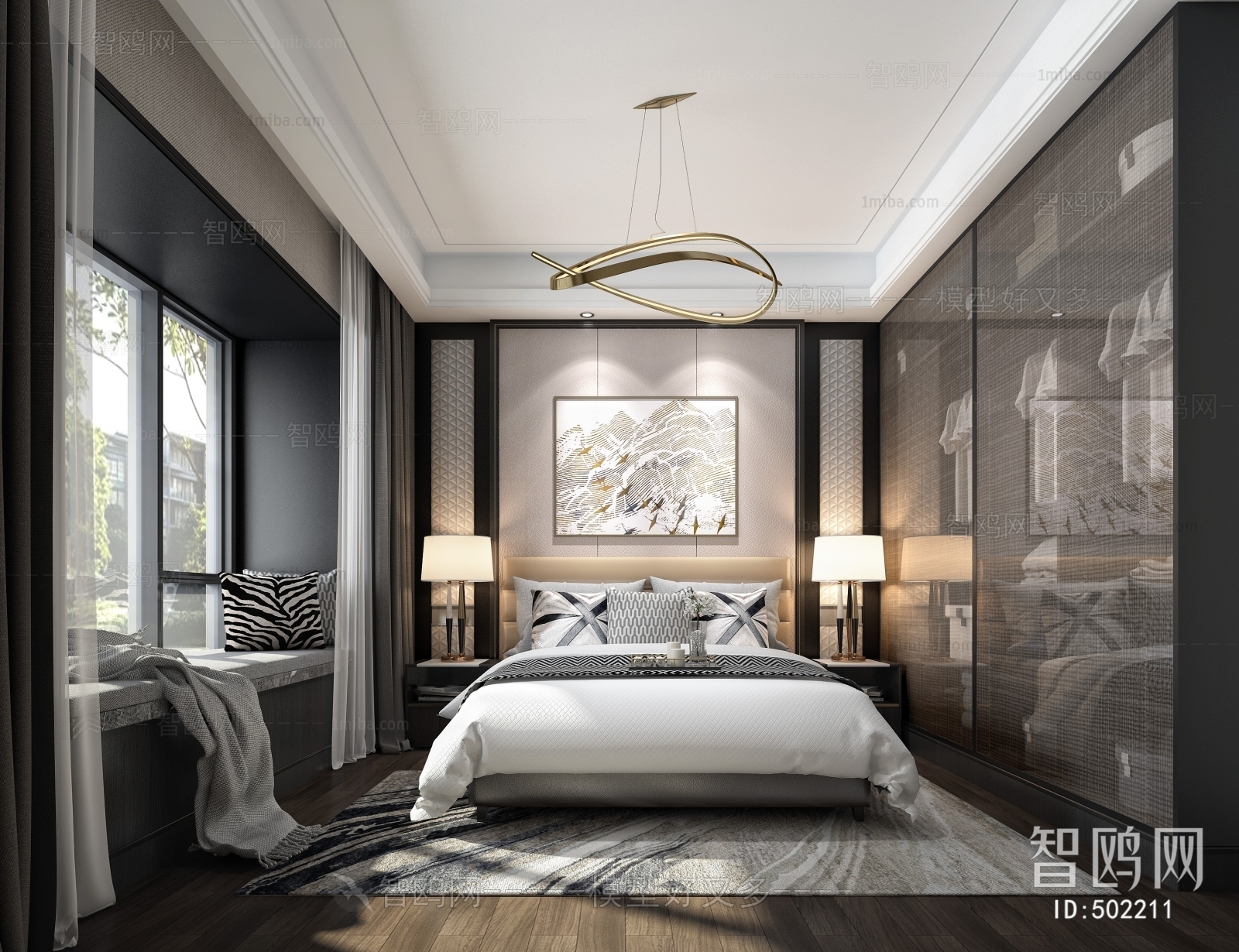 New Chinese Style Bedroom