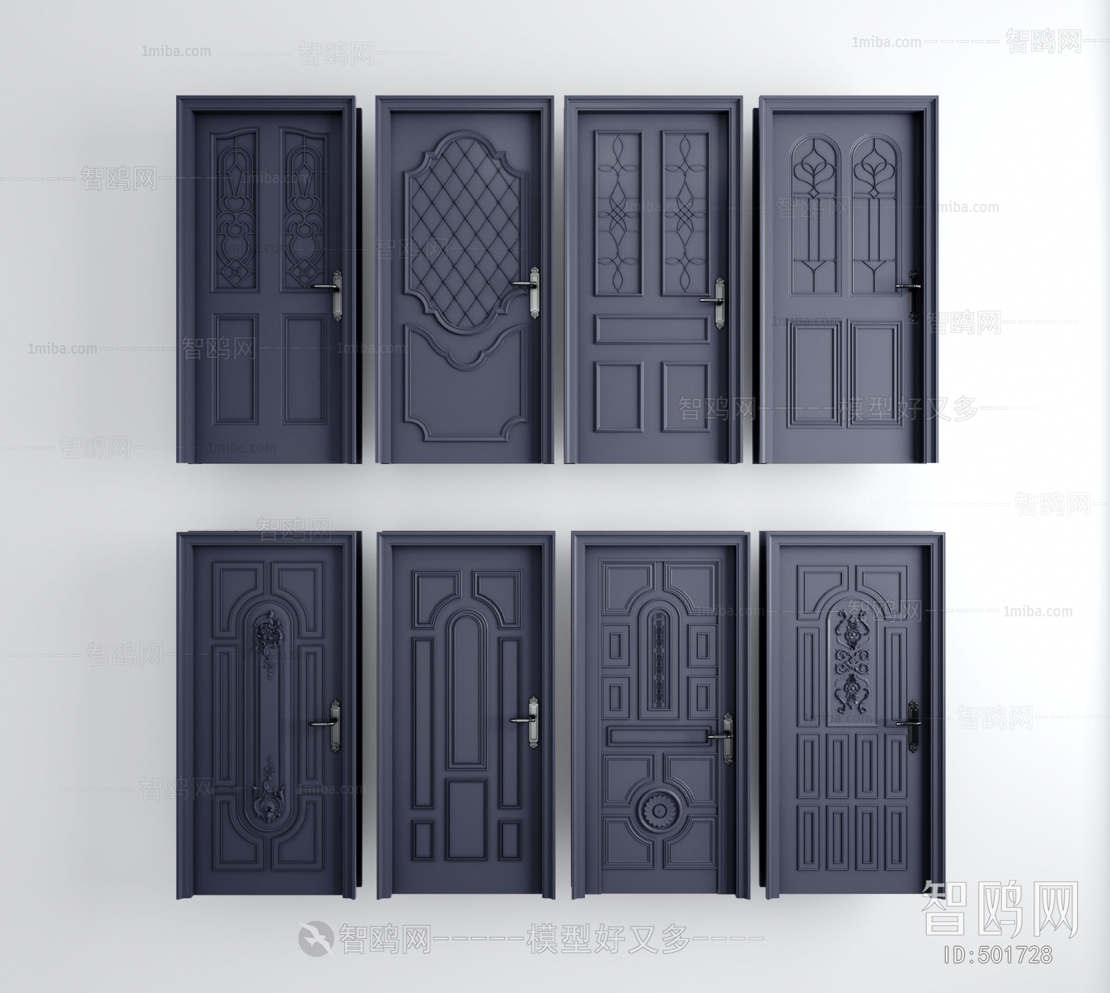 Simple European Style Solid Wood Door