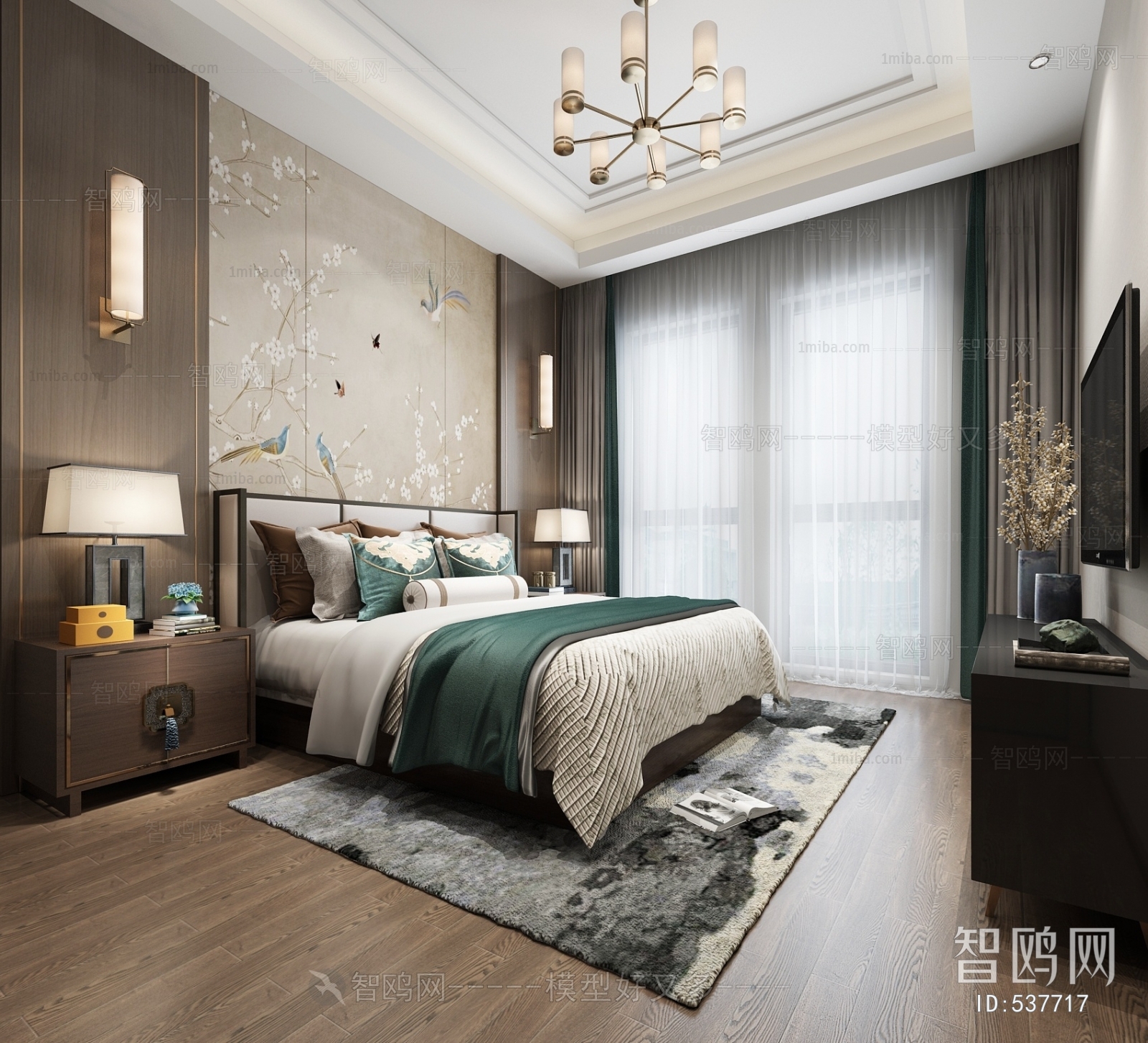 New Chinese Style Bedroom