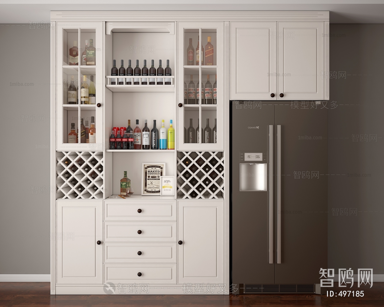 Simple European Style Wine Cabinet