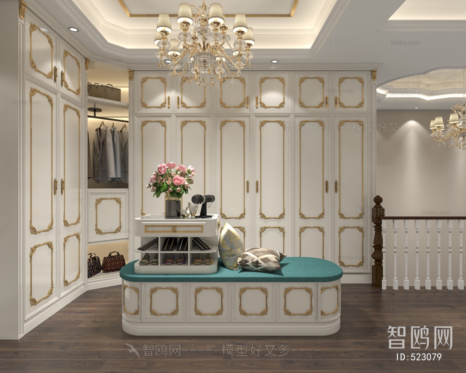 Simple European Style Clothes Storage Area