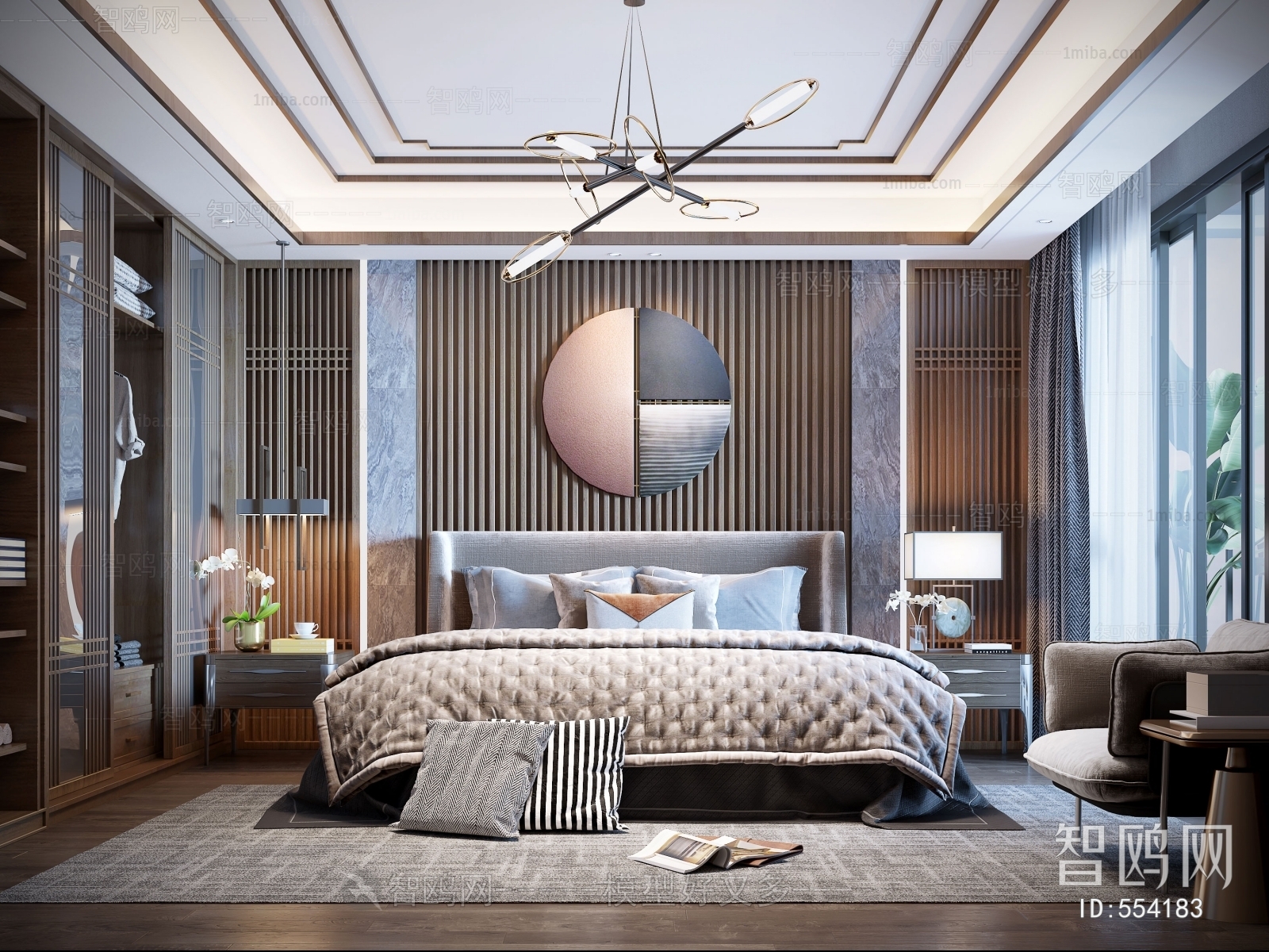 New Chinese Style Bedroom