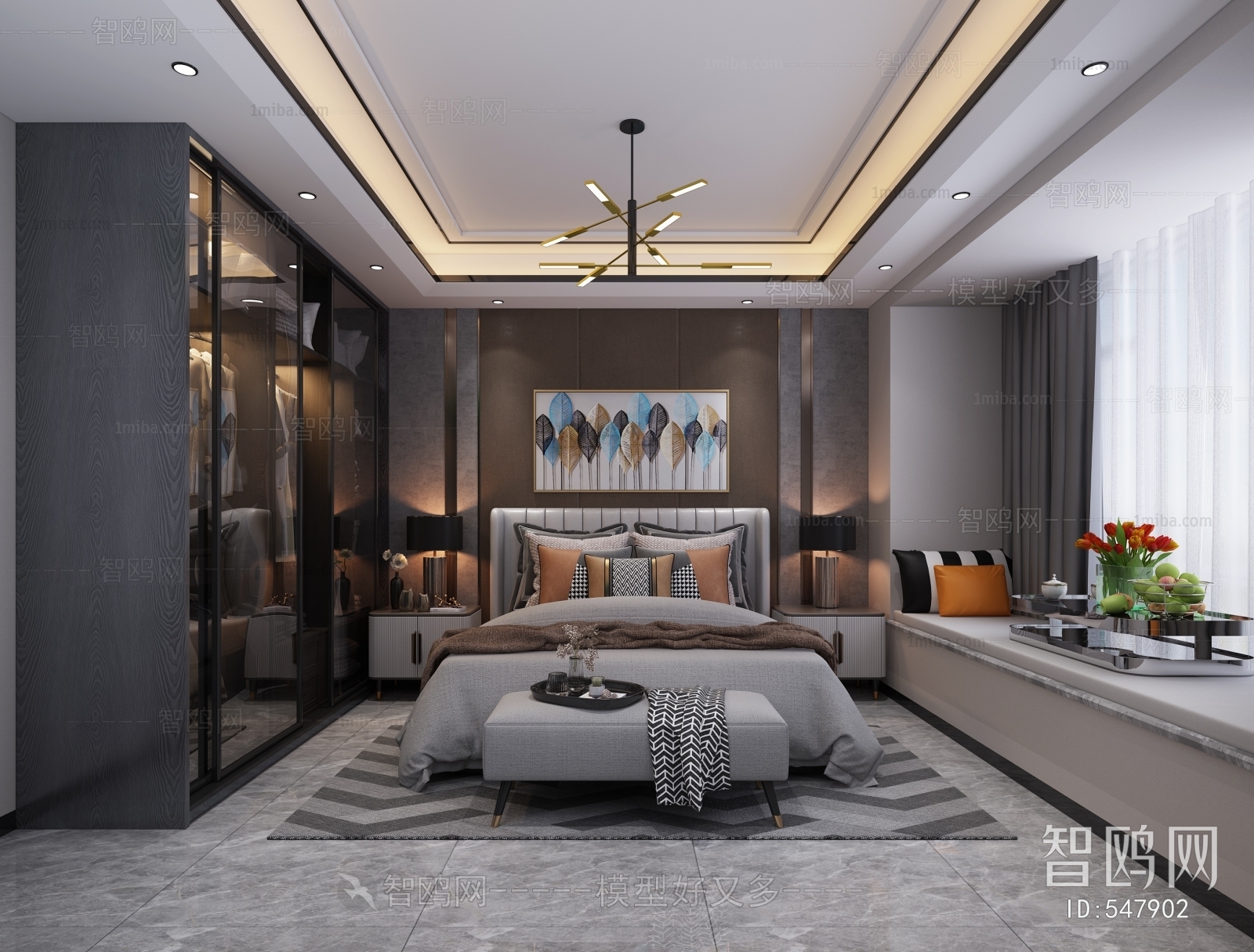 Post Modern Style Bedroom