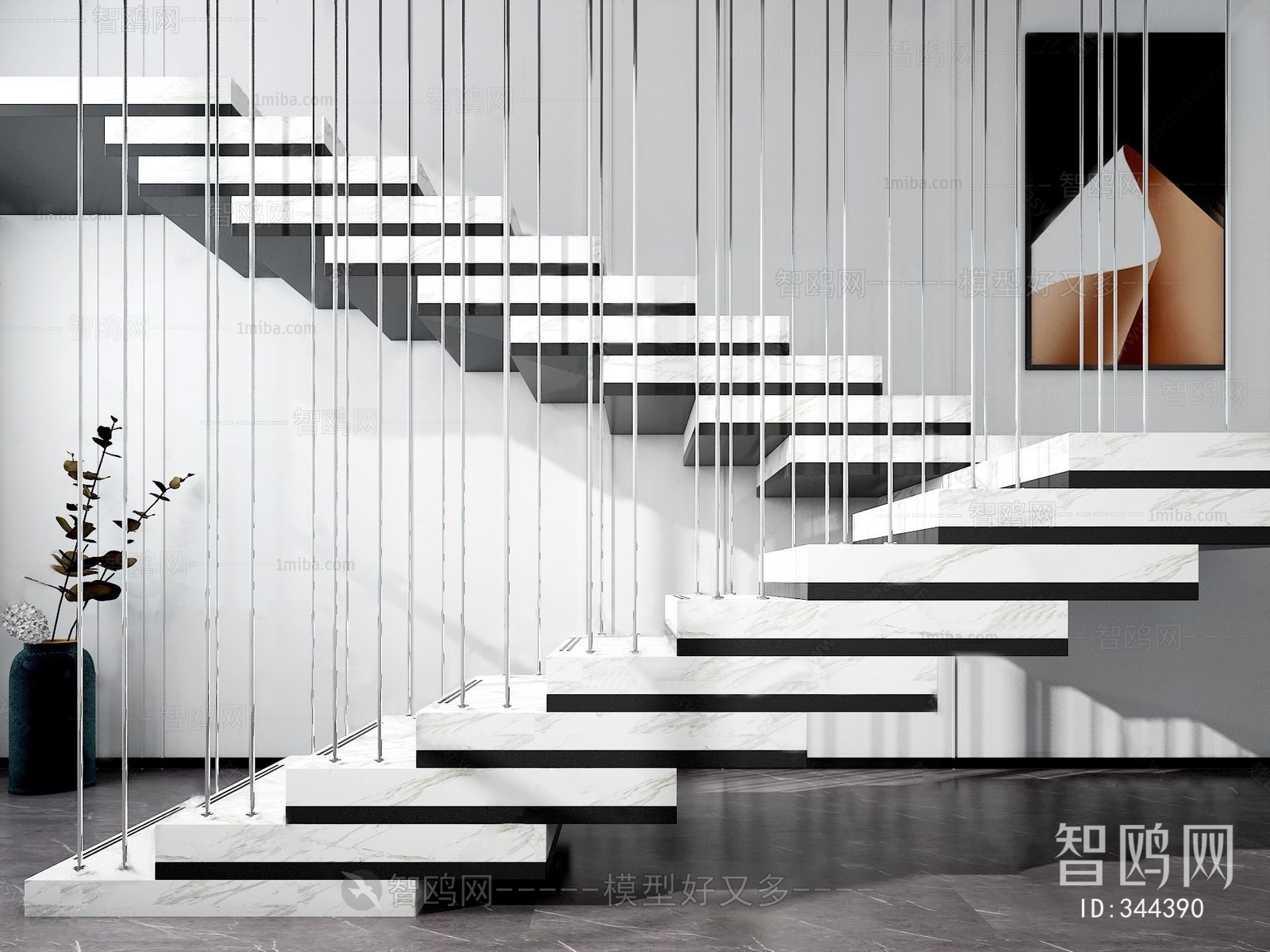 Modern Stair Balustrade/elevator