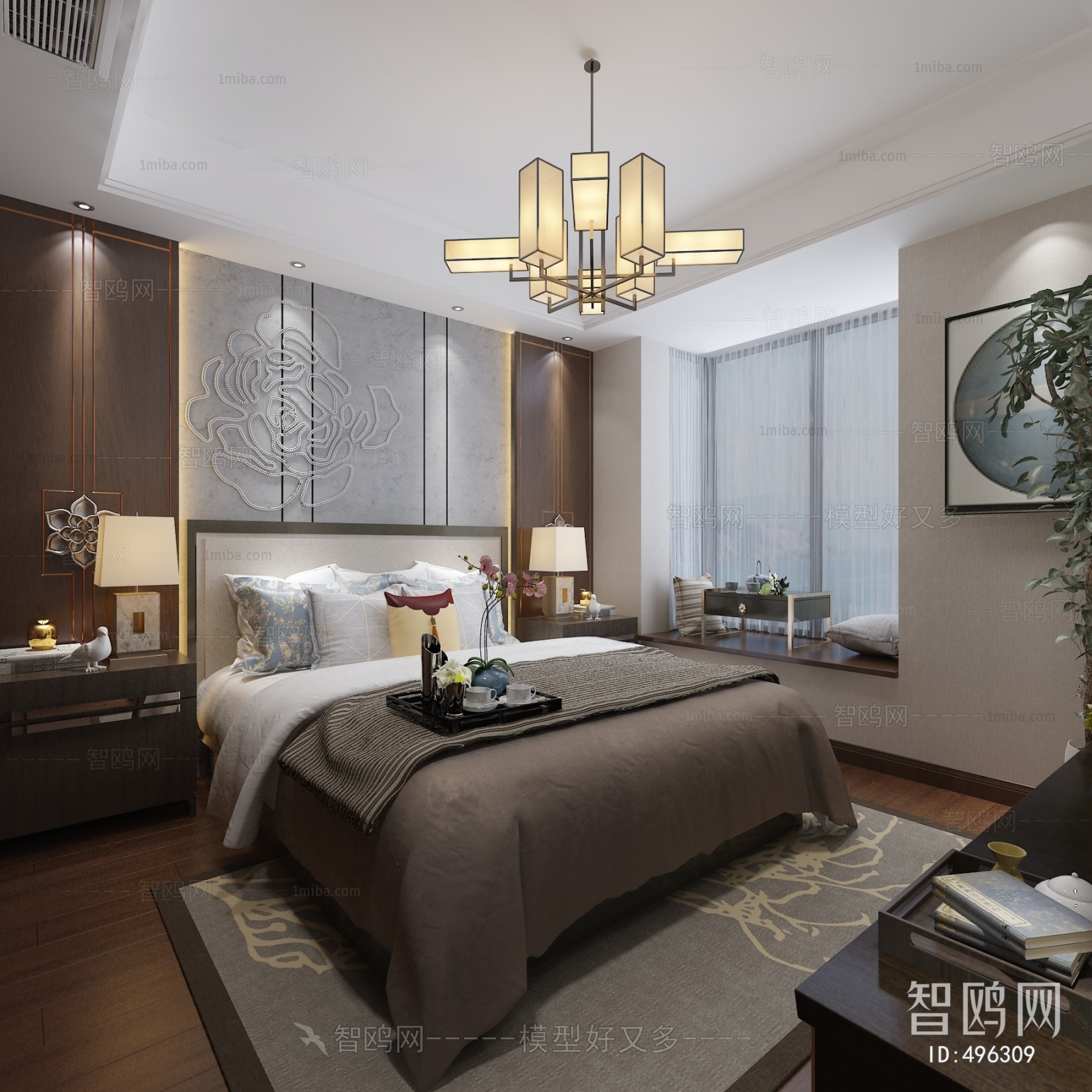 New Chinese Style Bedroom