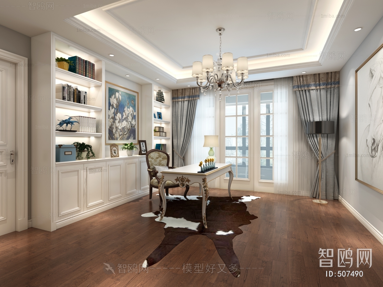 Simple European Style Study Space