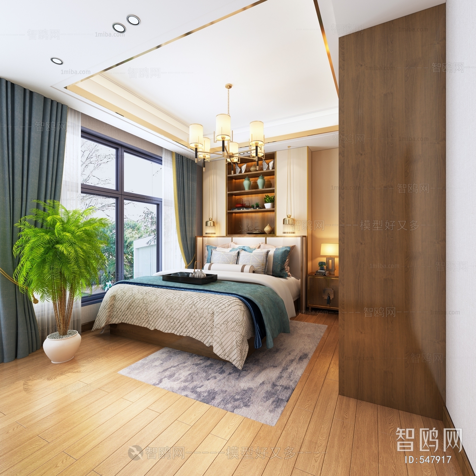 New Chinese Style Bedroom