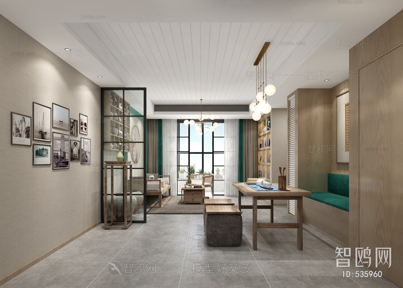 New Chinese Style A Living Room