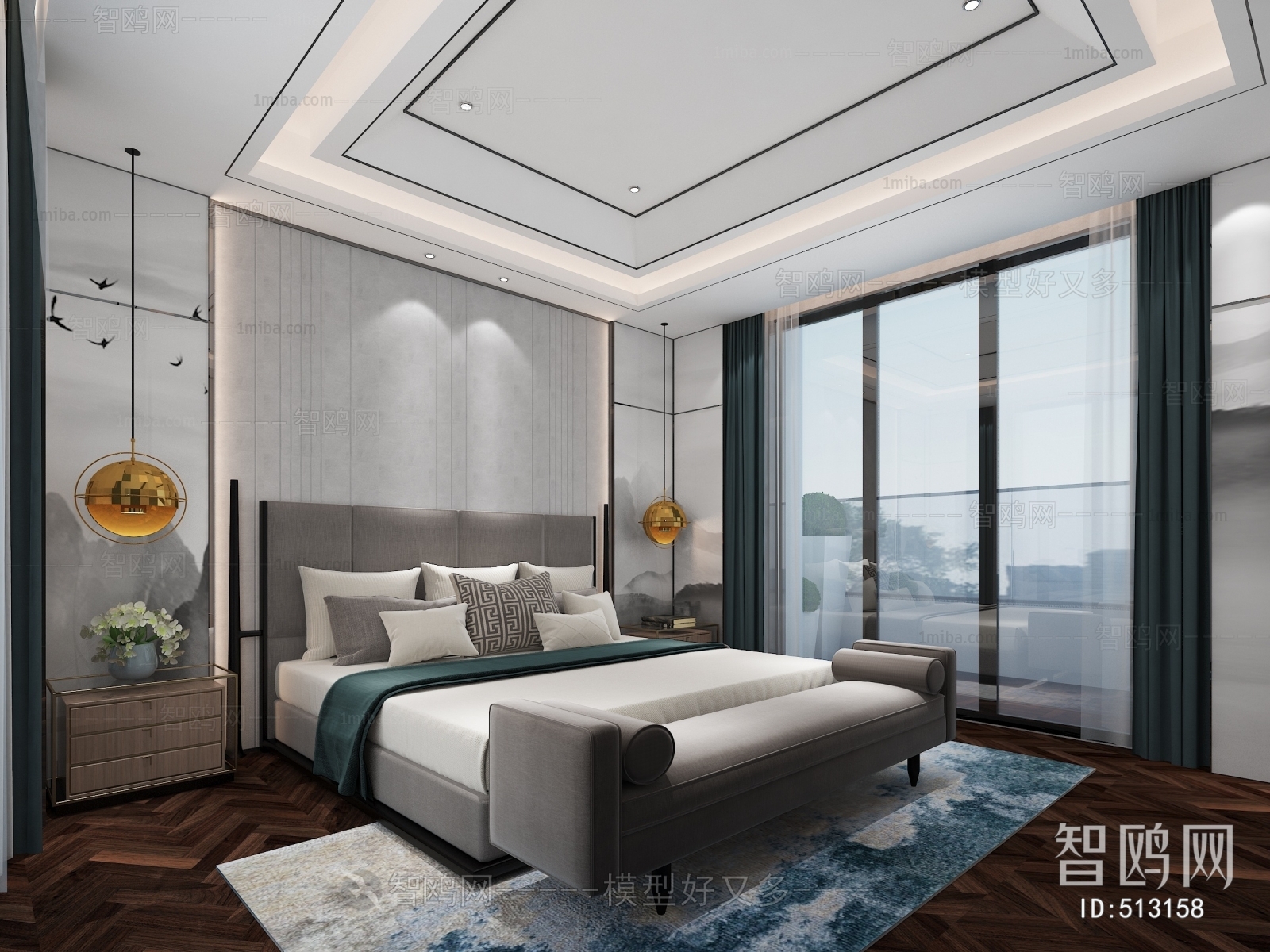 New Chinese Style Bedroom