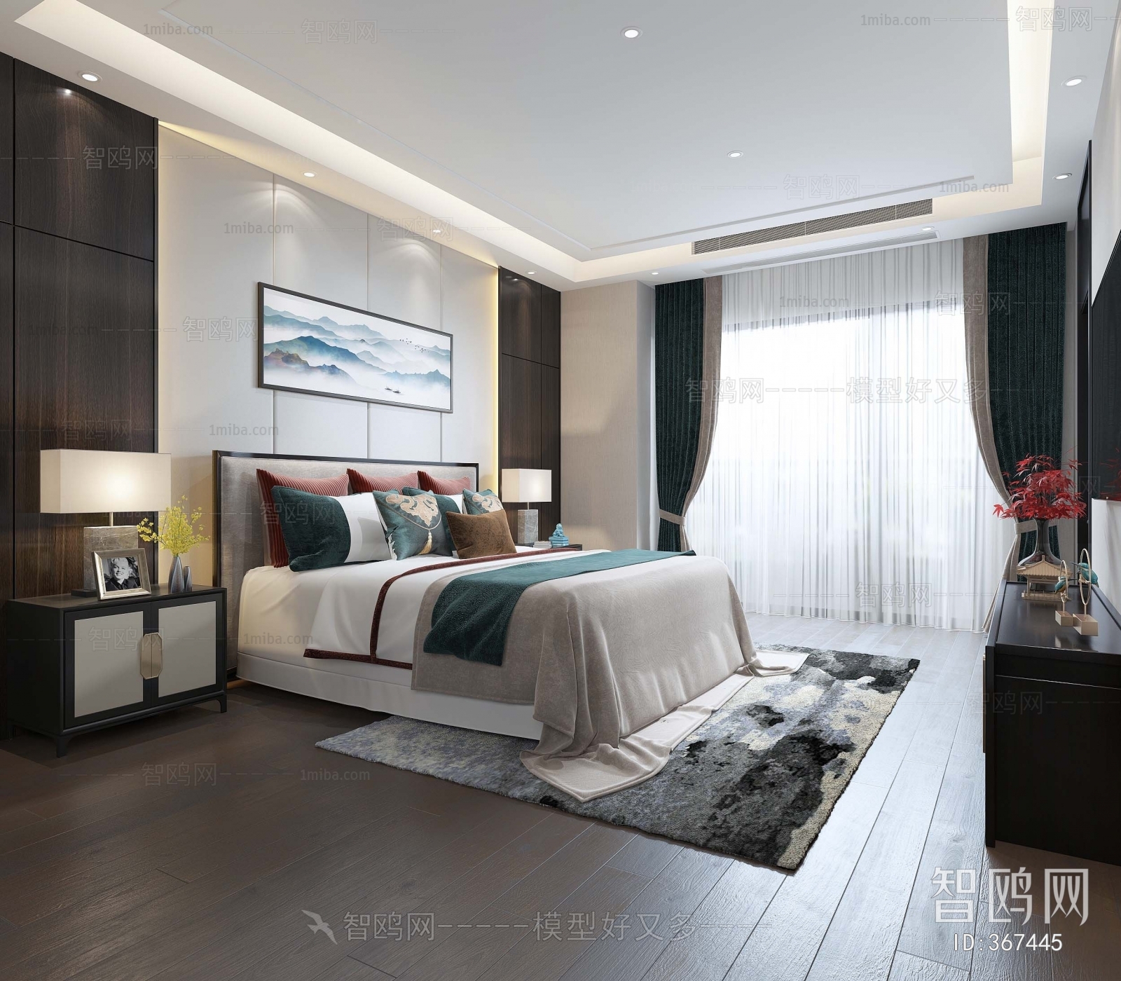 New Chinese Style Bedroom