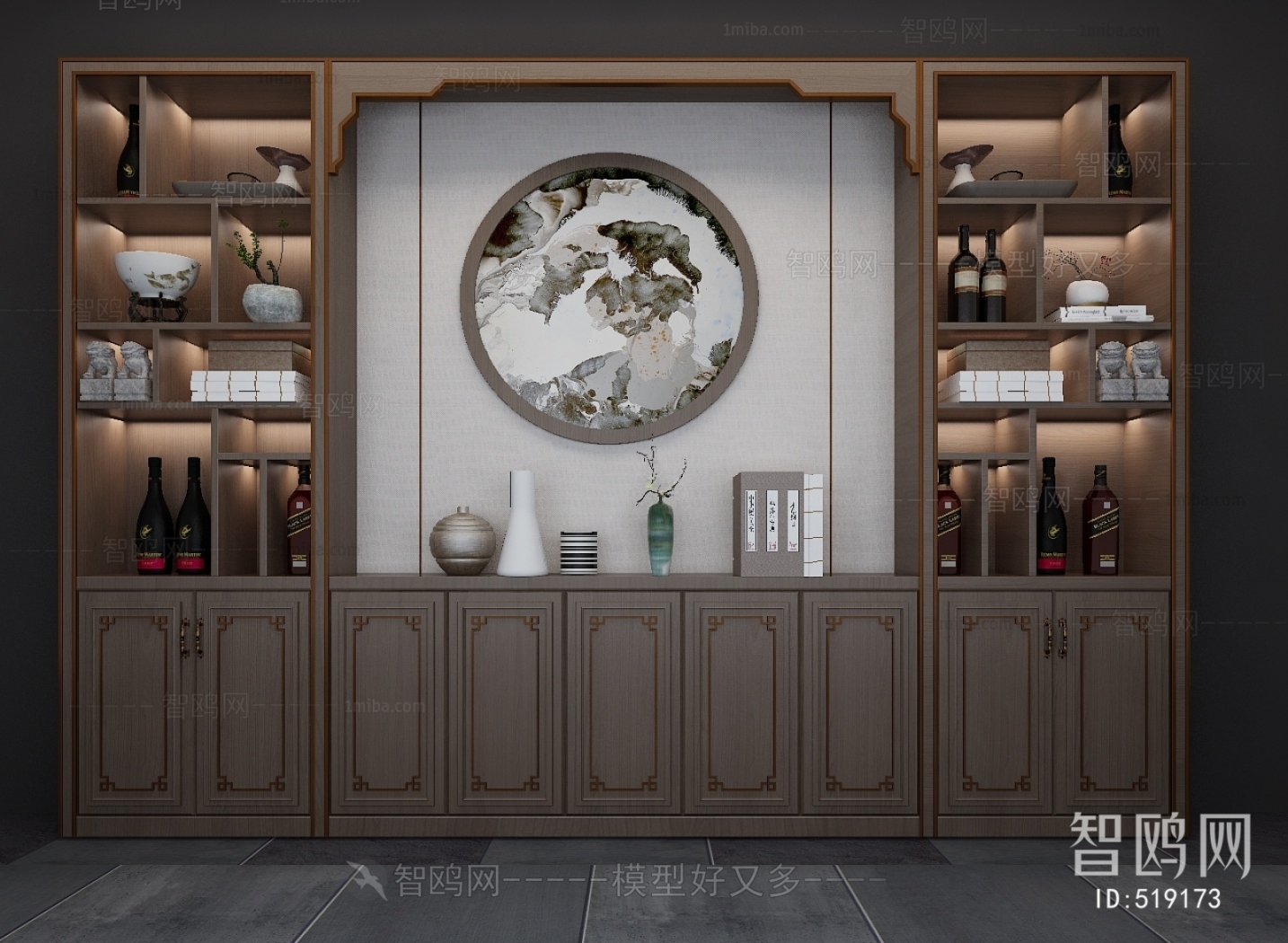 New Chinese Style Wine Cabinet