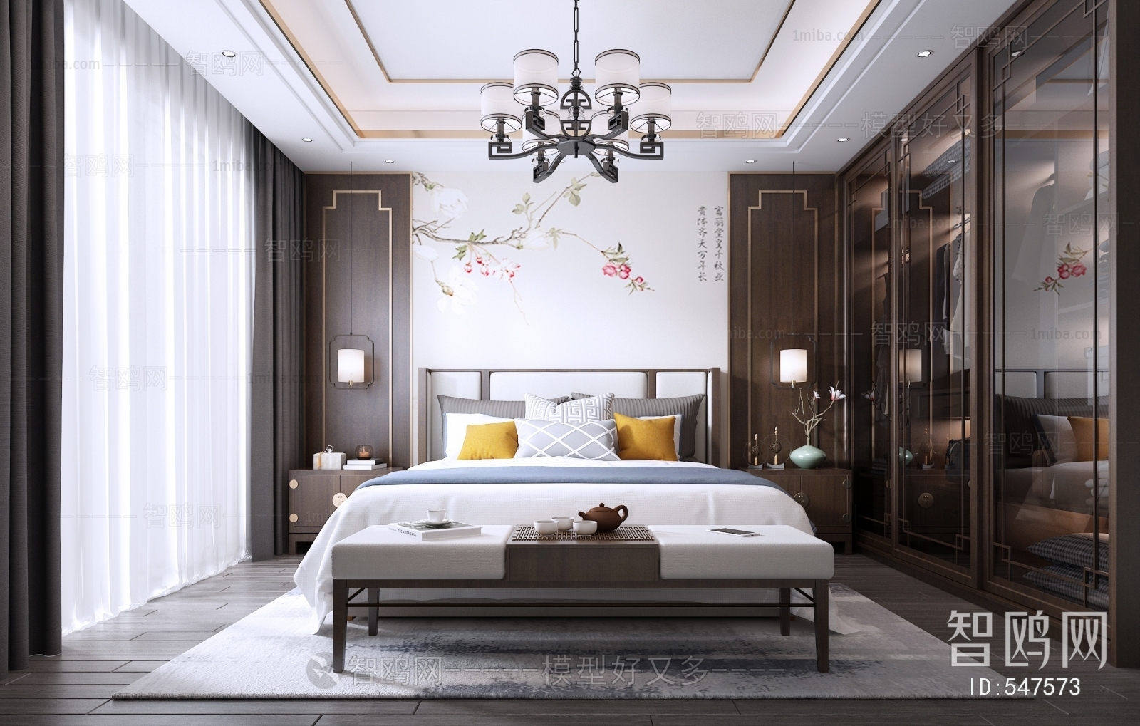 New Chinese Style Bedroom