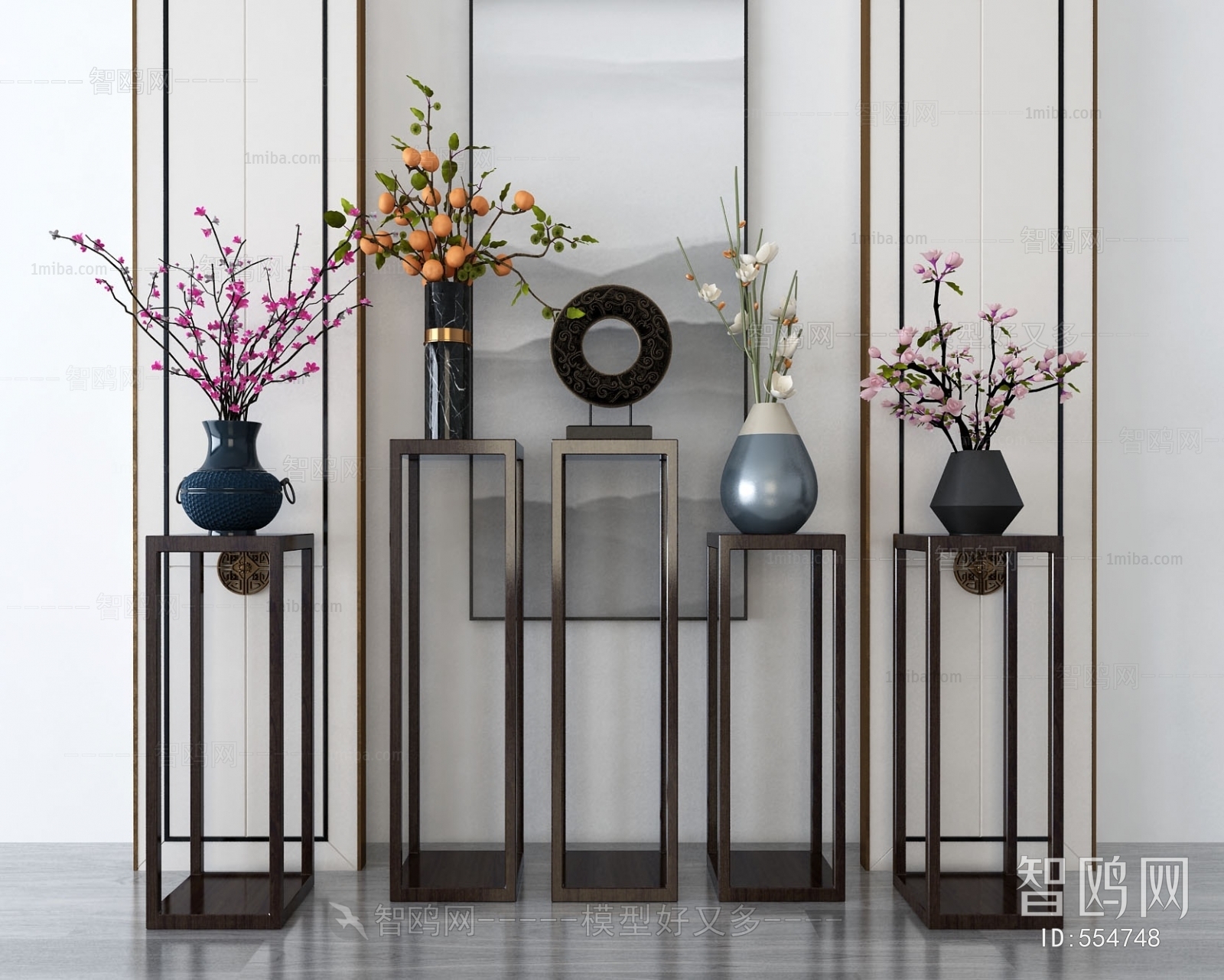 New Chinese Style Flower Shelf