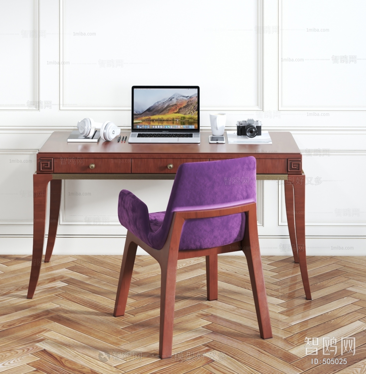 Chinese Style Computer Desk And Chair