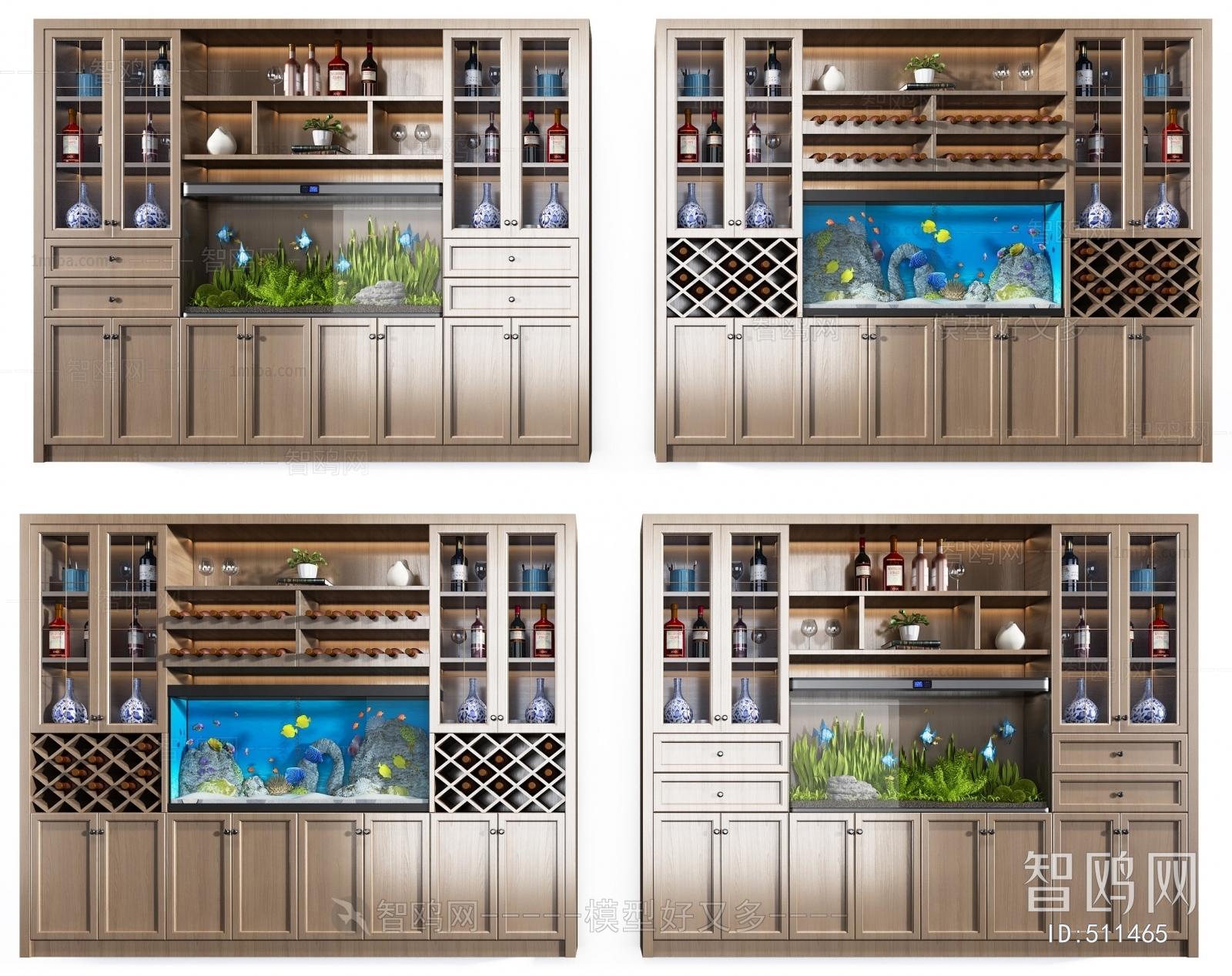 New Chinese Style Wine Cabinet