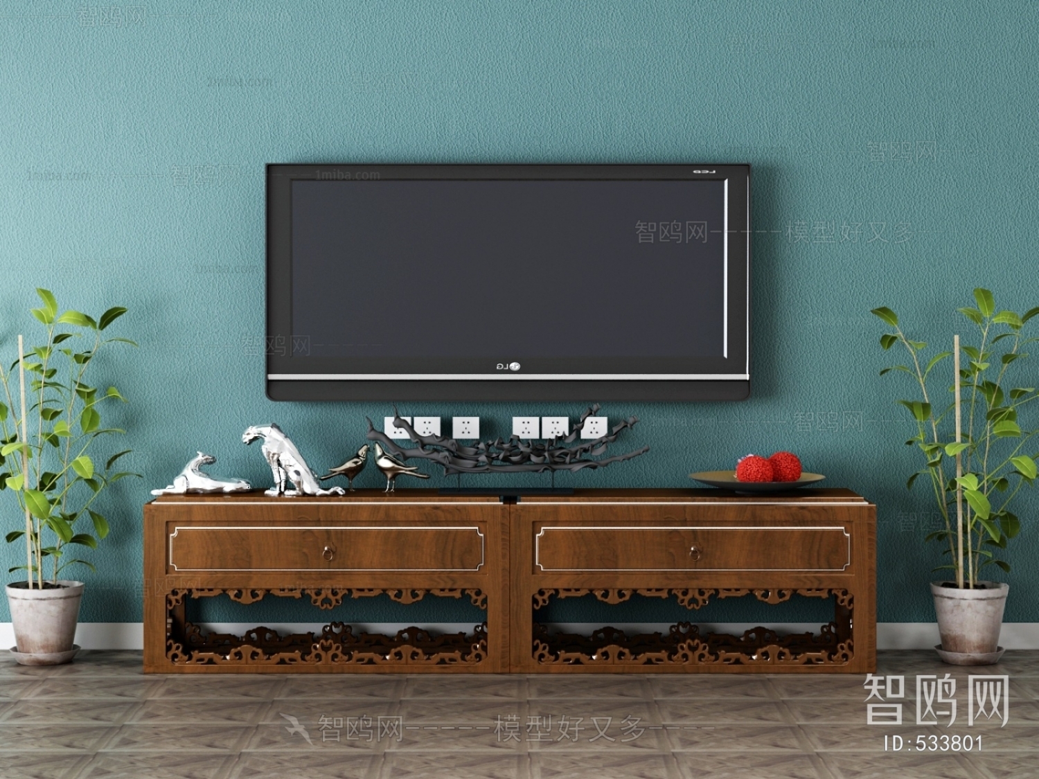 Chinese Style TV Cabinet