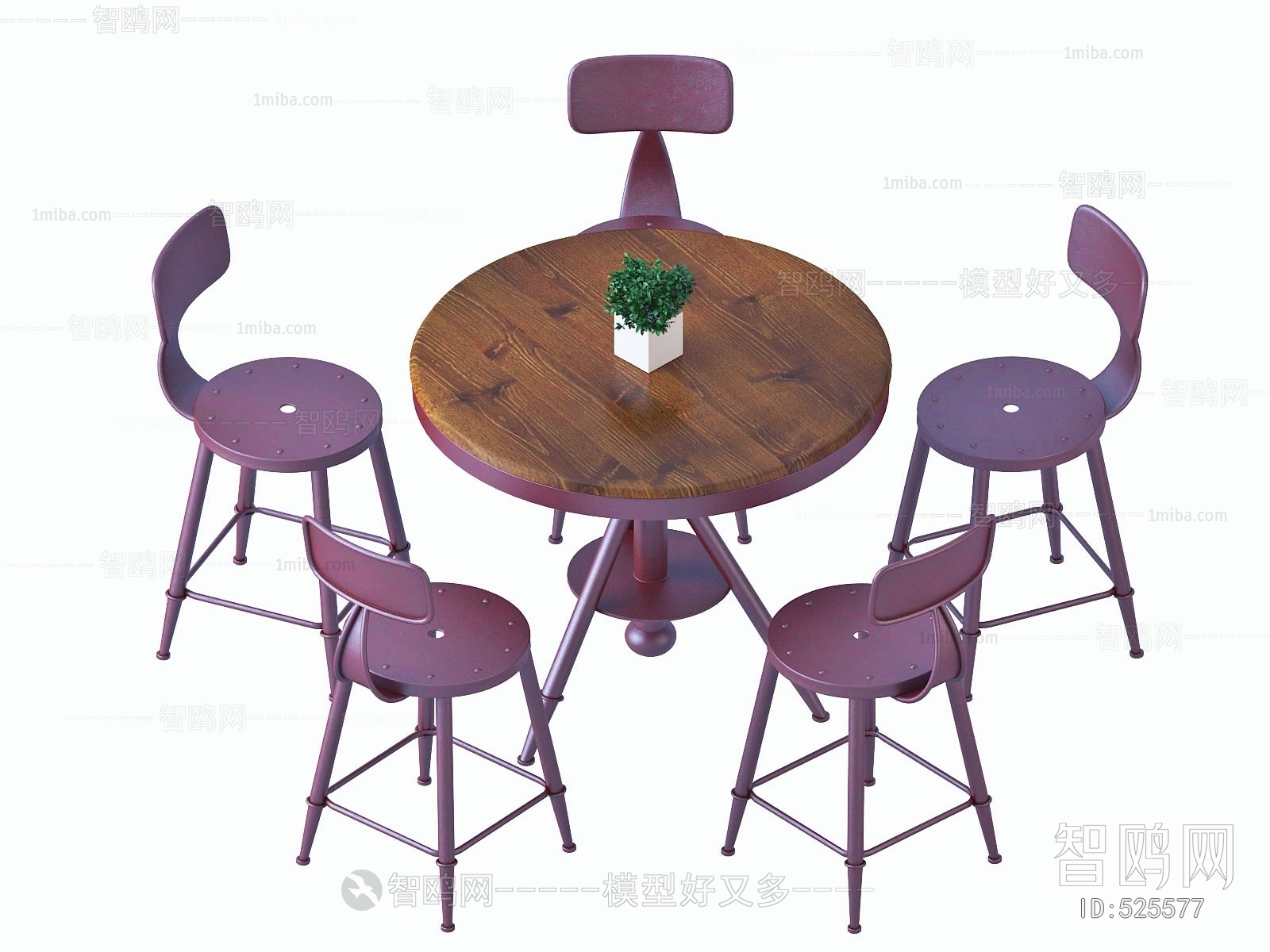 Industrial Style Dining Table And Chairs