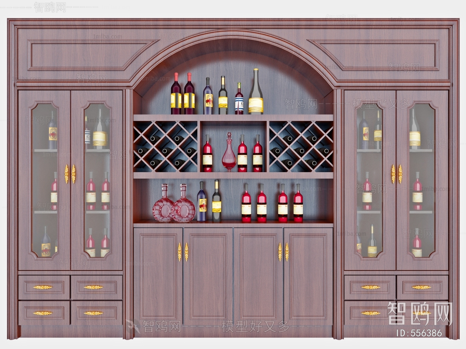 New Chinese Style Wine Cabinet