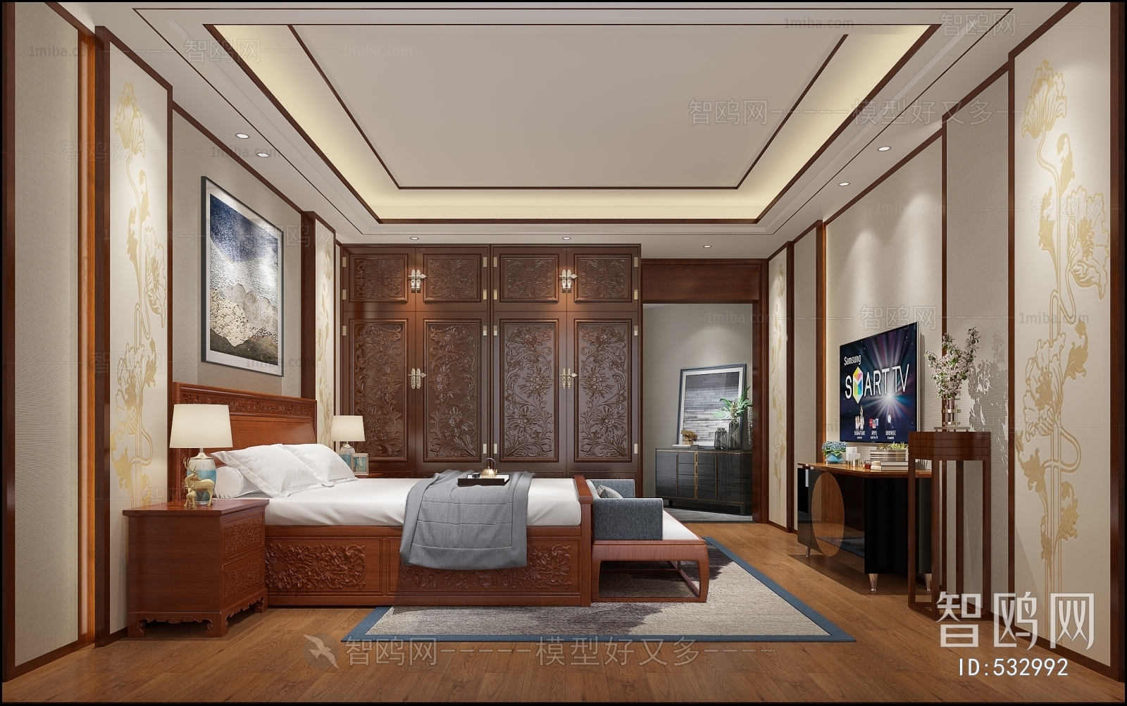 New Chinese Style Bedroom