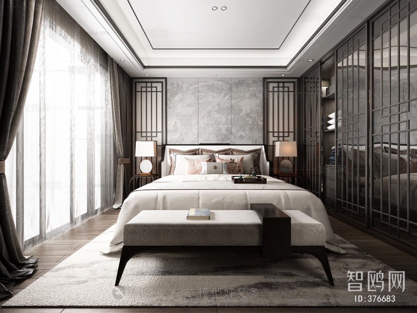 New Chinese Style Bedroom