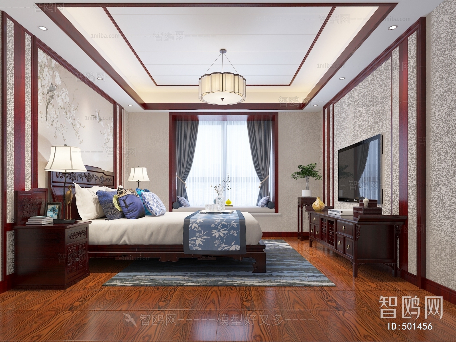 New Chinese Style Bedroom