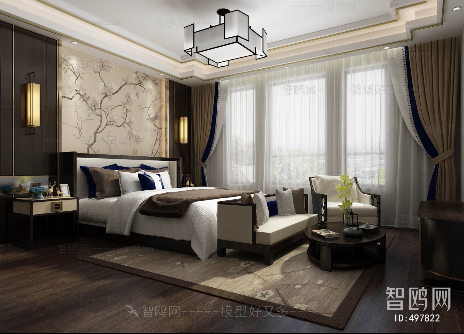 New Chinese Style Bedroom