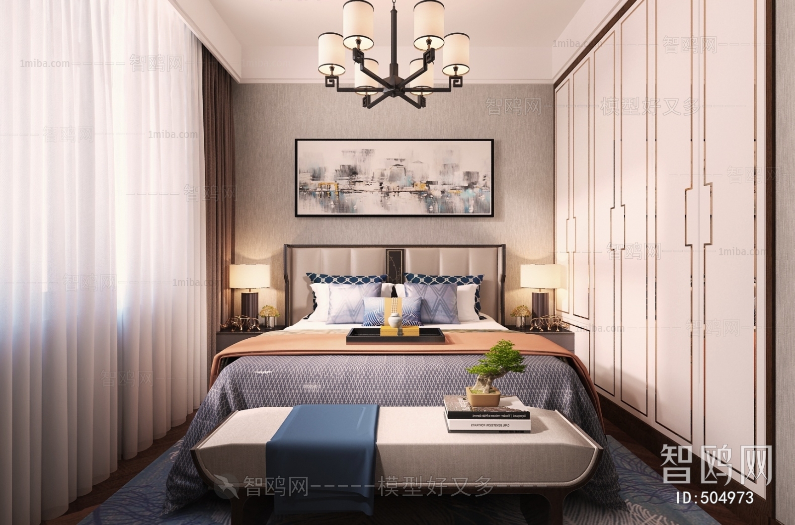 New Chinese Style Bedroom