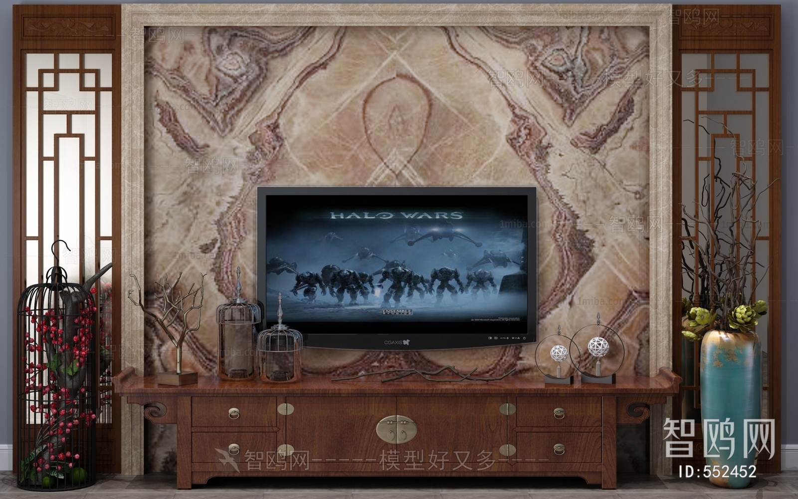 New Chinese Style TV Cabinet