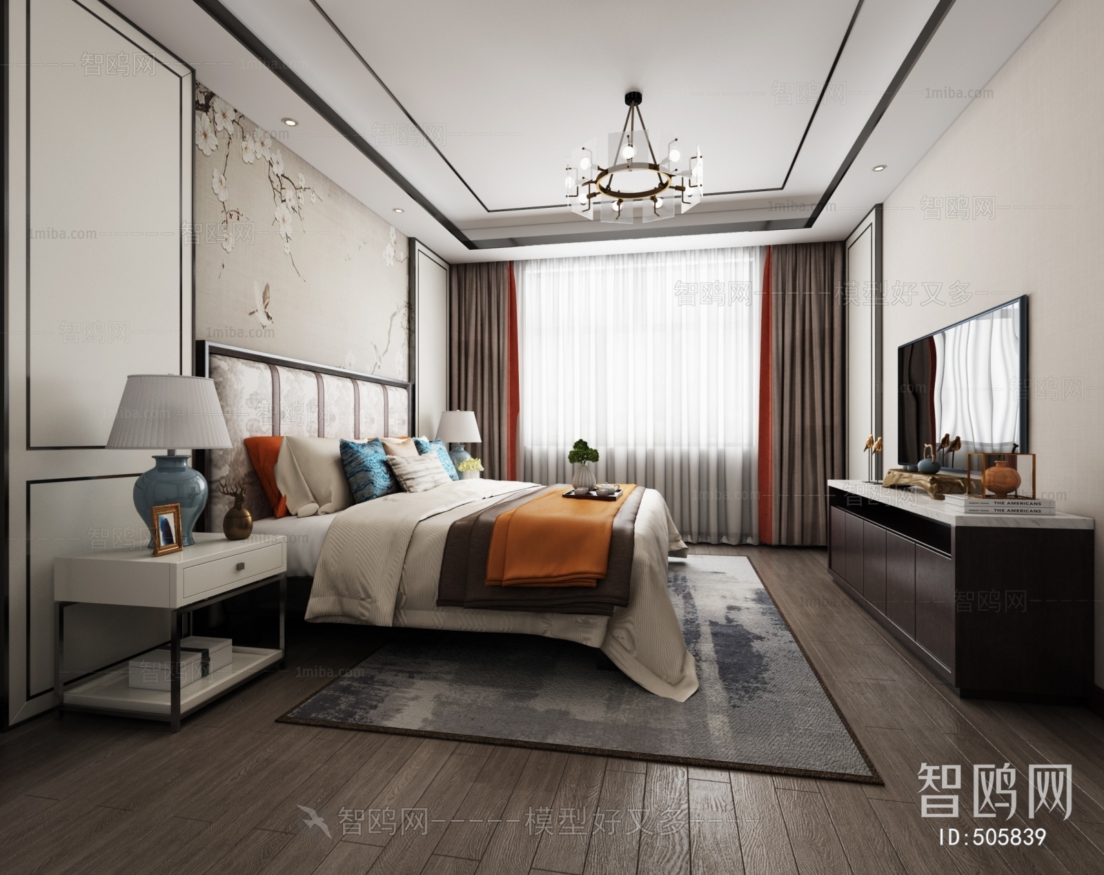 New Chinese Style Bedroom