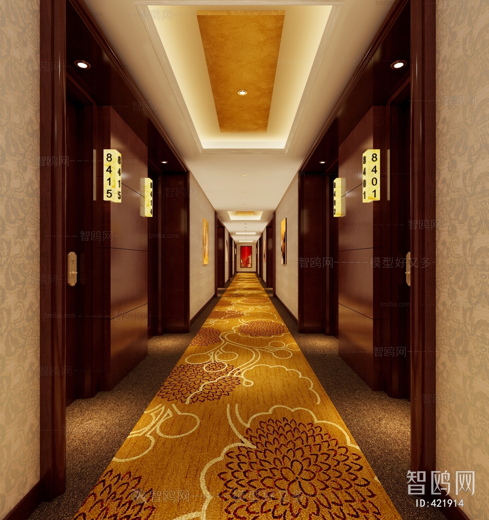 New Chinese Style Corridor Elevator Hall