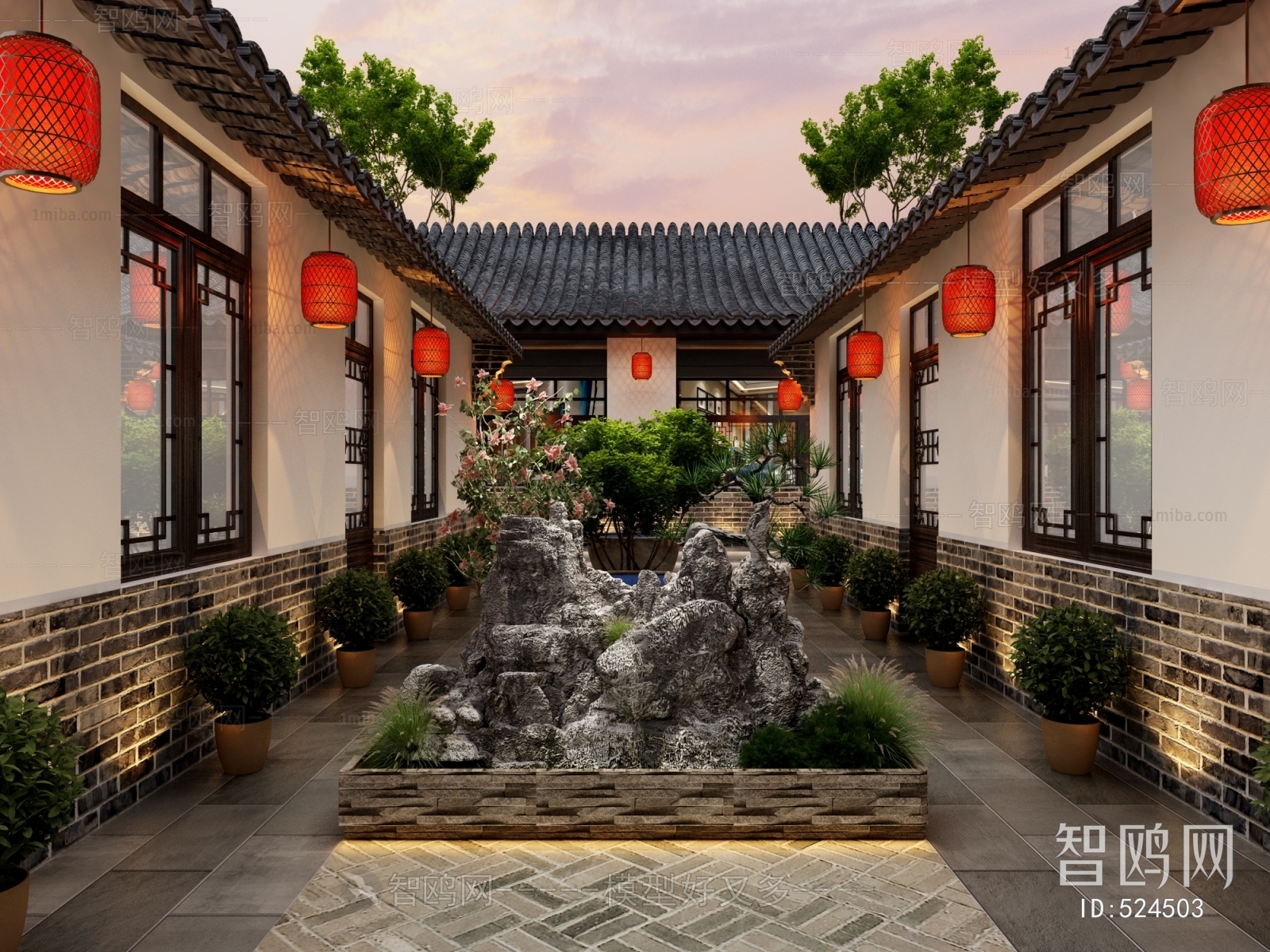 New Chinese Style Courtyard/landscape