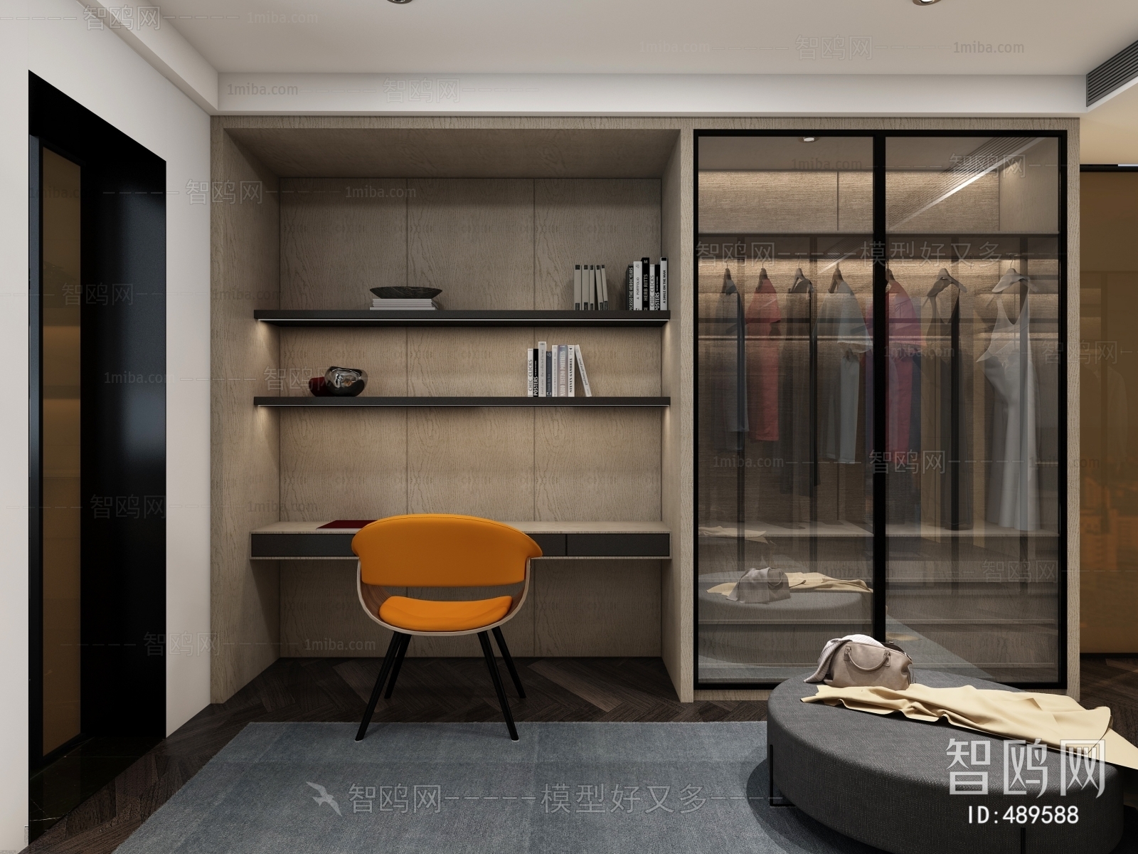 Modern Clothes Storage Area