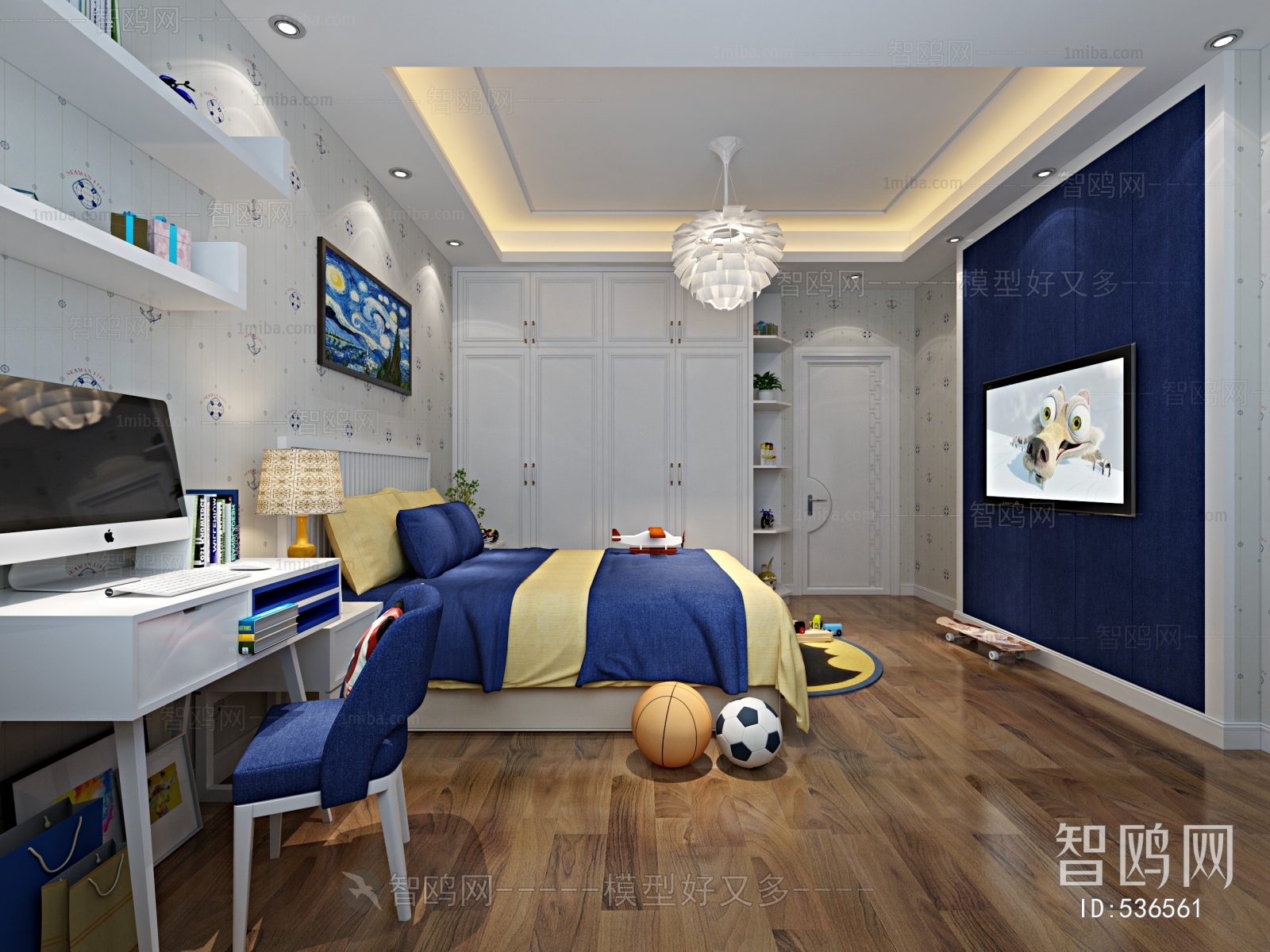 Modern Boy's Room And Son's Room