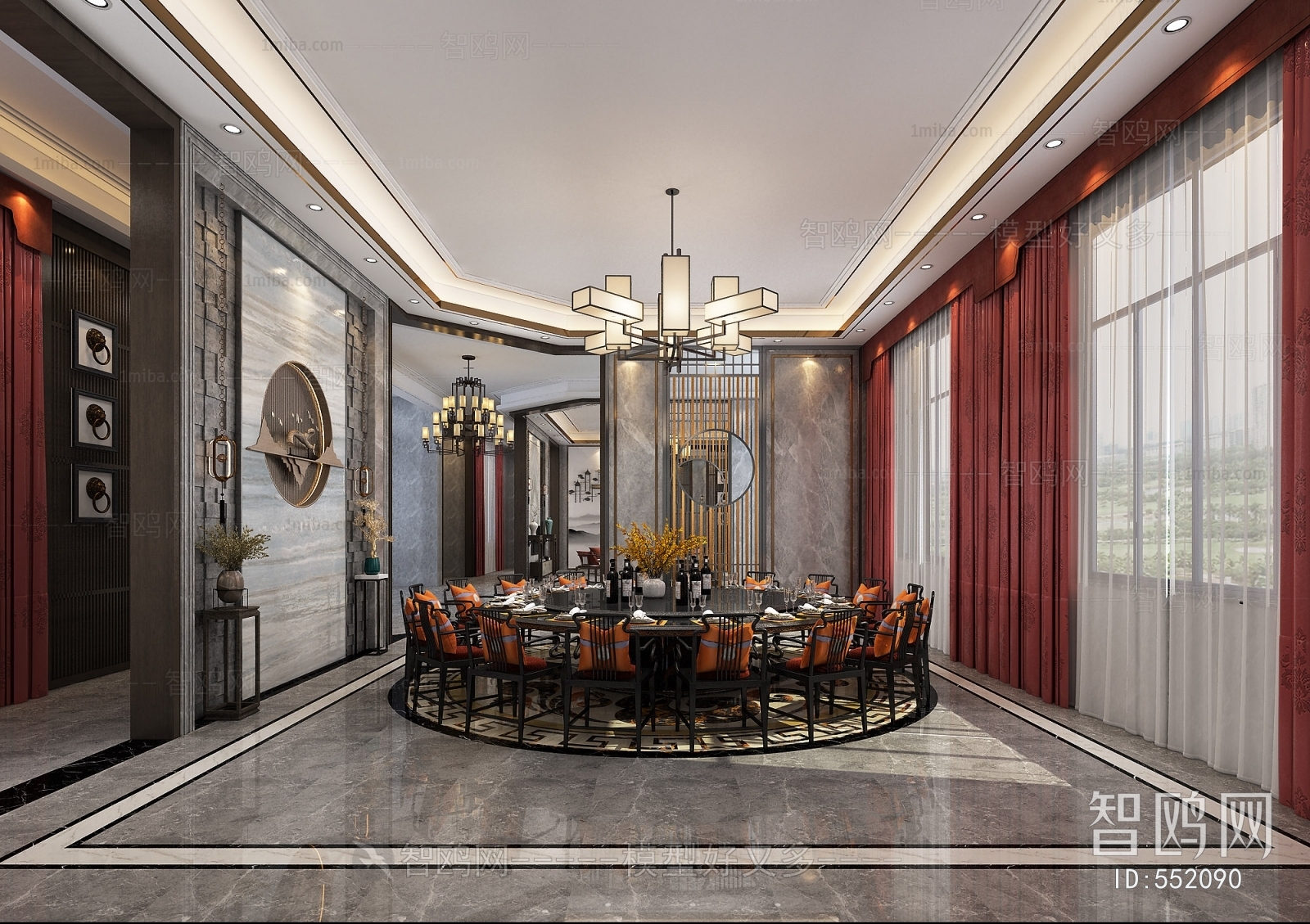 New Chinese Style Dining Room