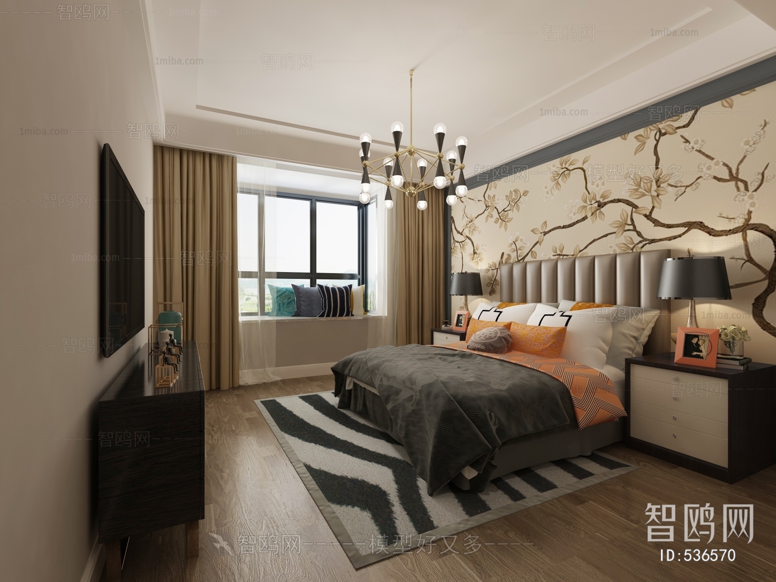 New Chinese Style Bedroom