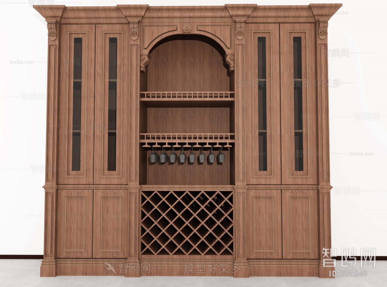 Simple European Style Wine Cabinet