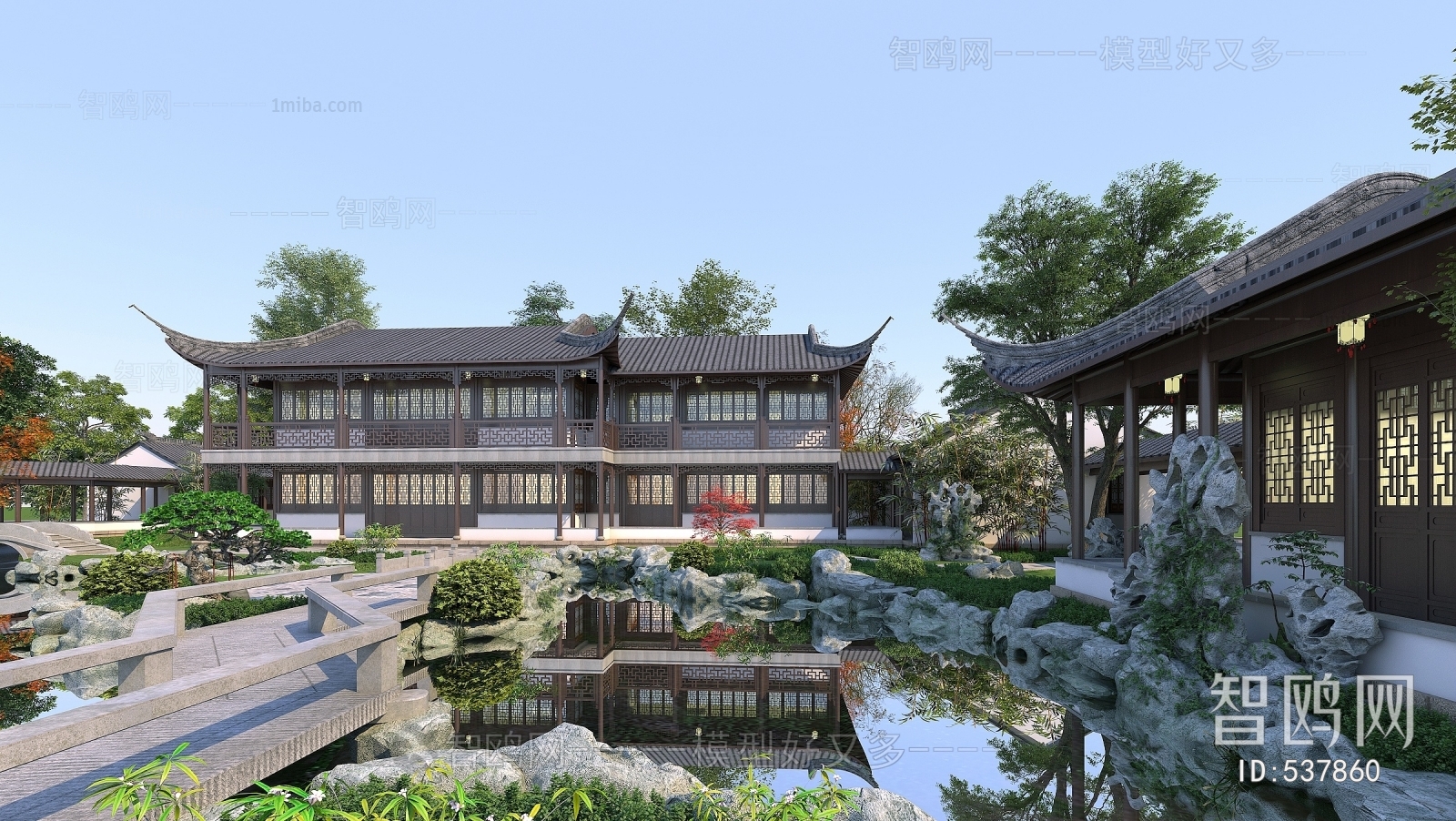 New Chinese Style Courtyard/landscape