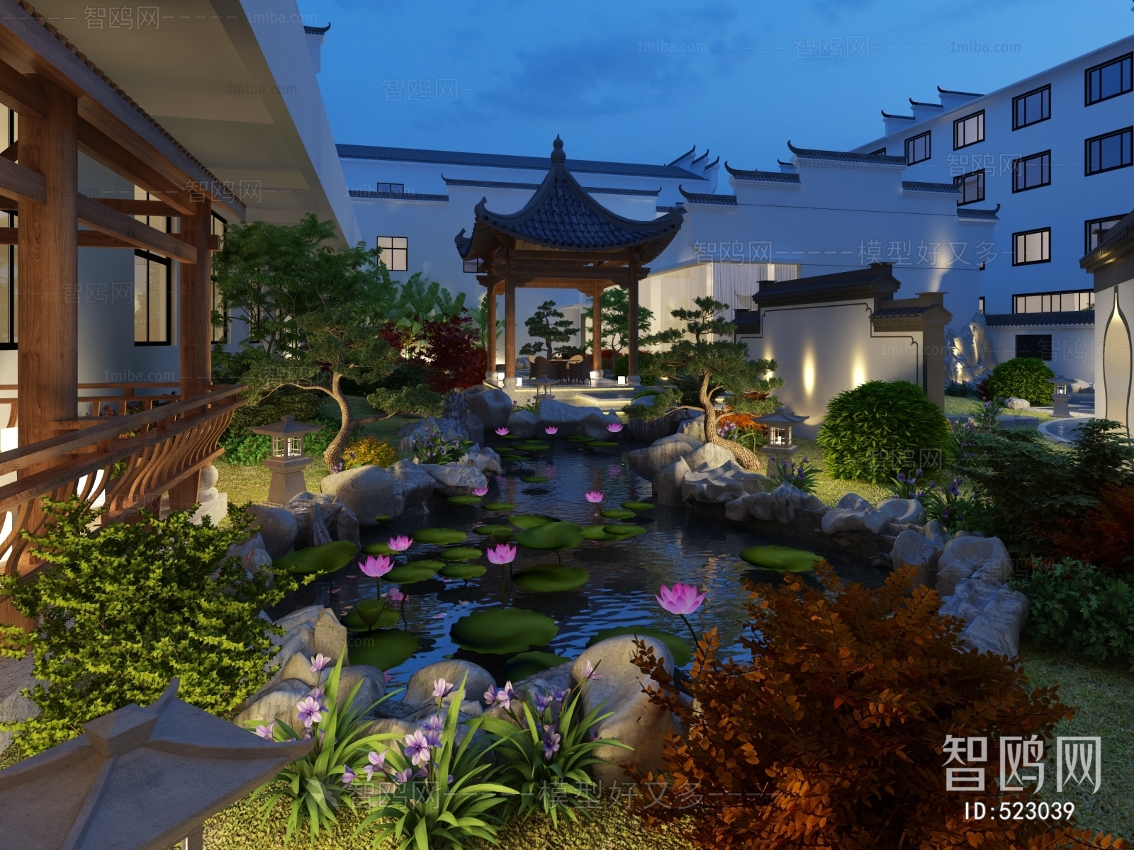 New Chinese Style Courtyard/landscape