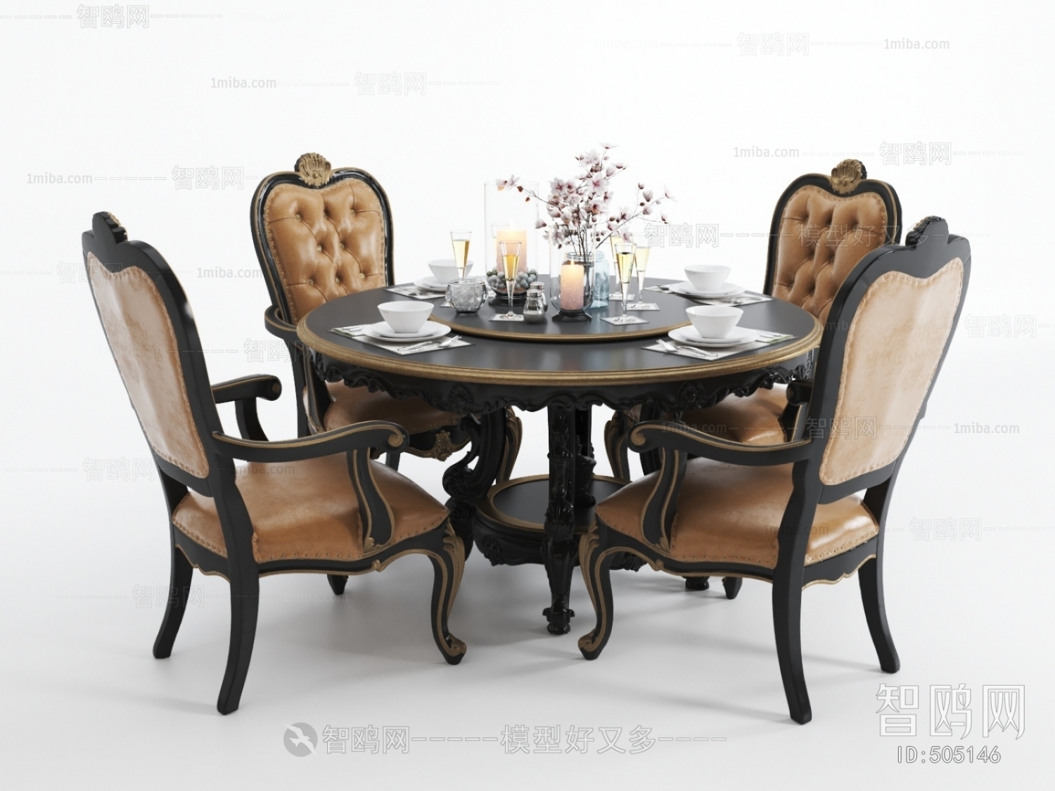 European Style Dining Table And Chairs